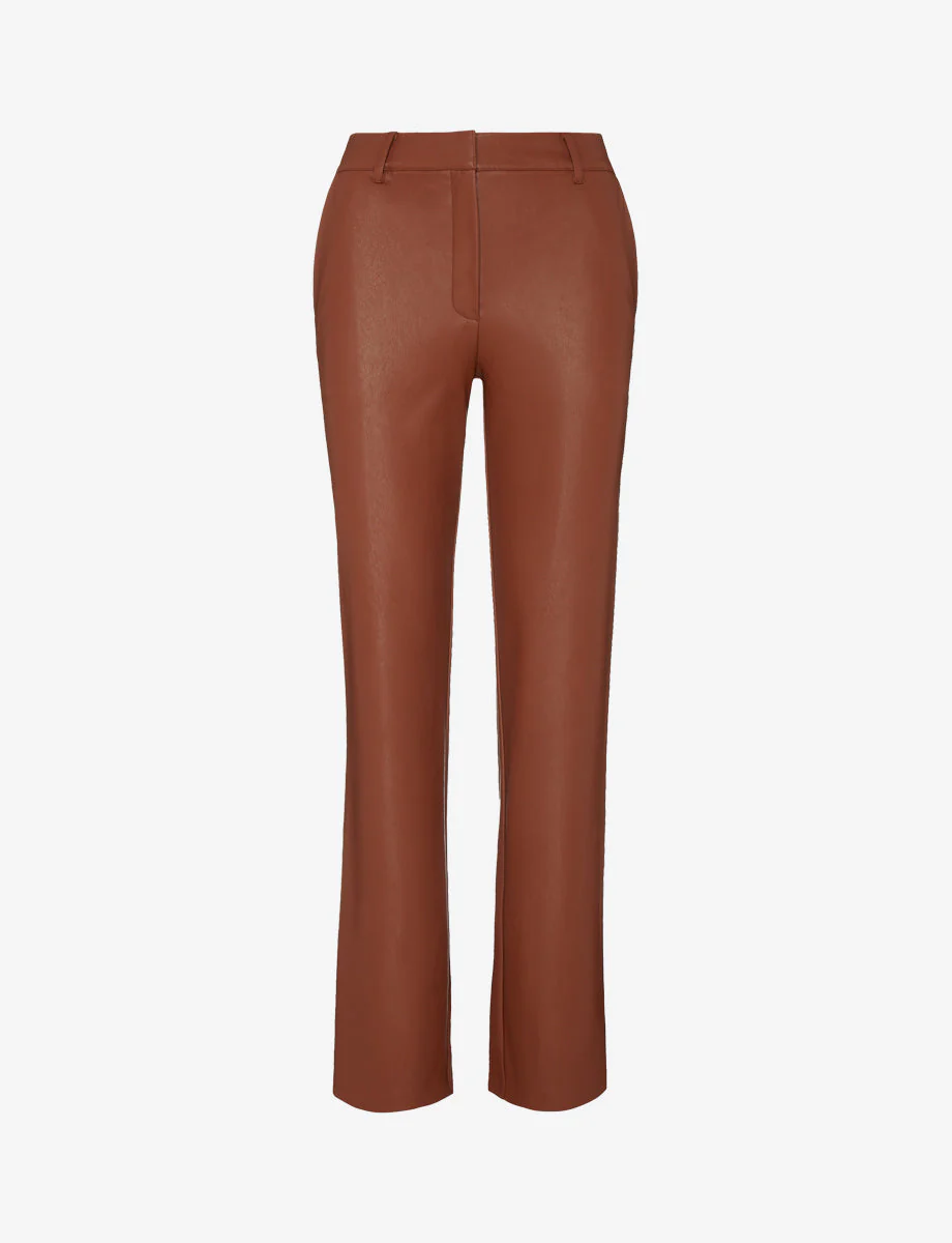 Faux Leather Trouser | Black - Image 8