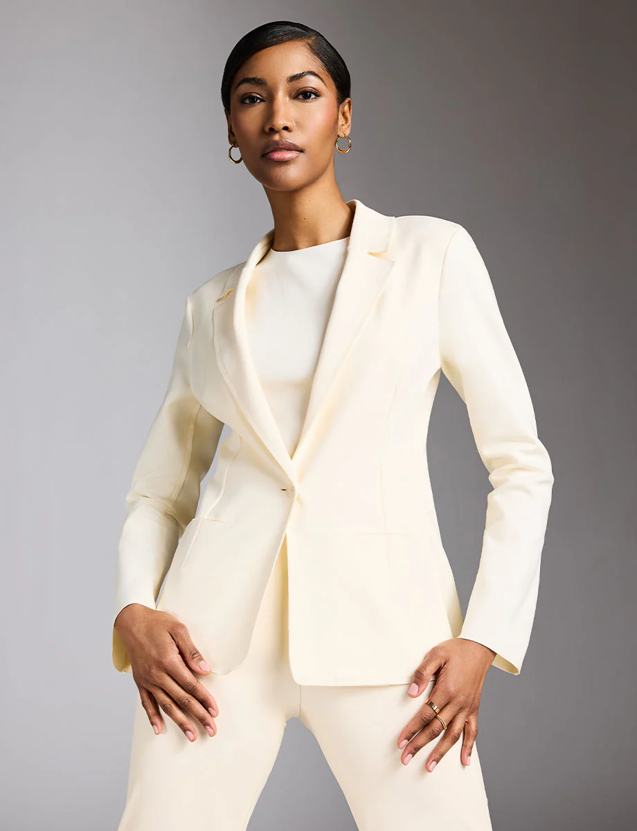 Faux Leather Wide Leg Pant | Ivory - Image 11