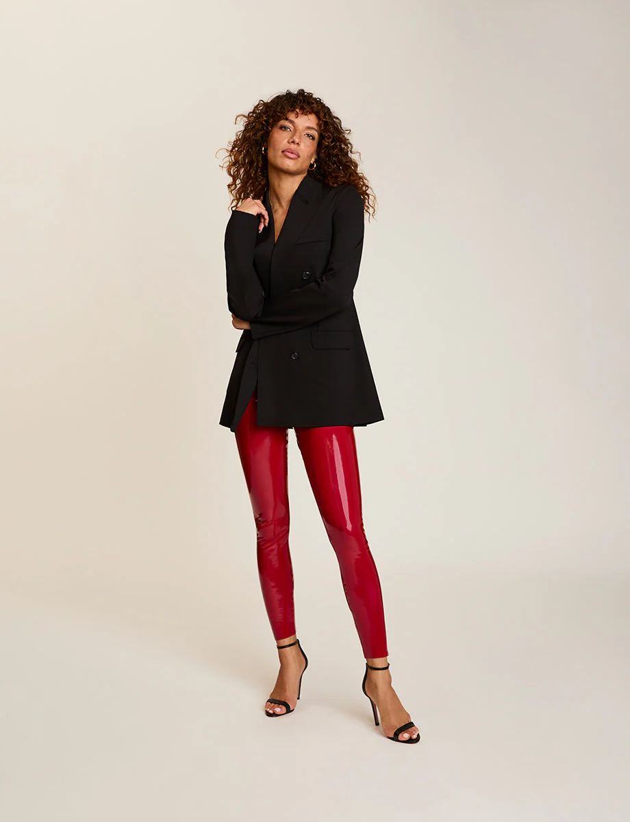 Faux Patent Leather Legging | Lava - Image 7