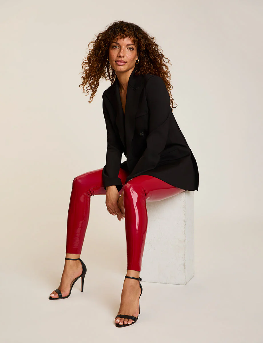 Faux Patent Leather Legging | Lava - Image 8
