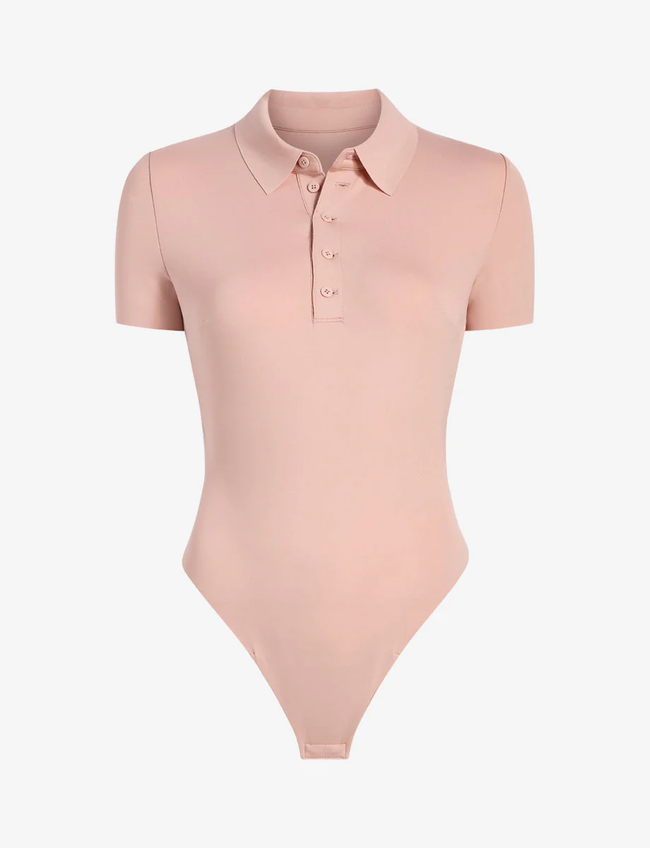 Neoprene Polo Bodysuit | Desert Rose - Image 3