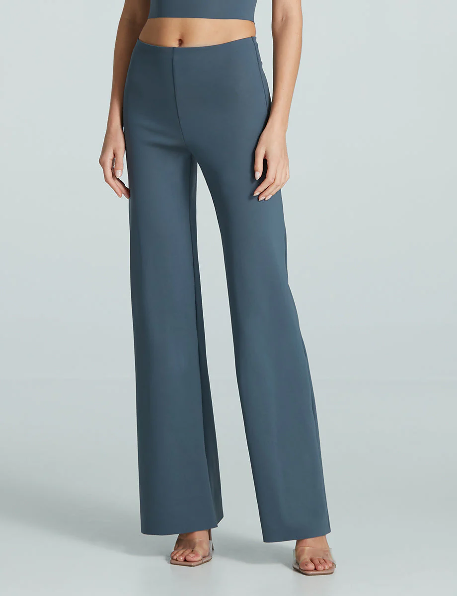 Neoprene Wide Leg Pant | Storm - Image 2