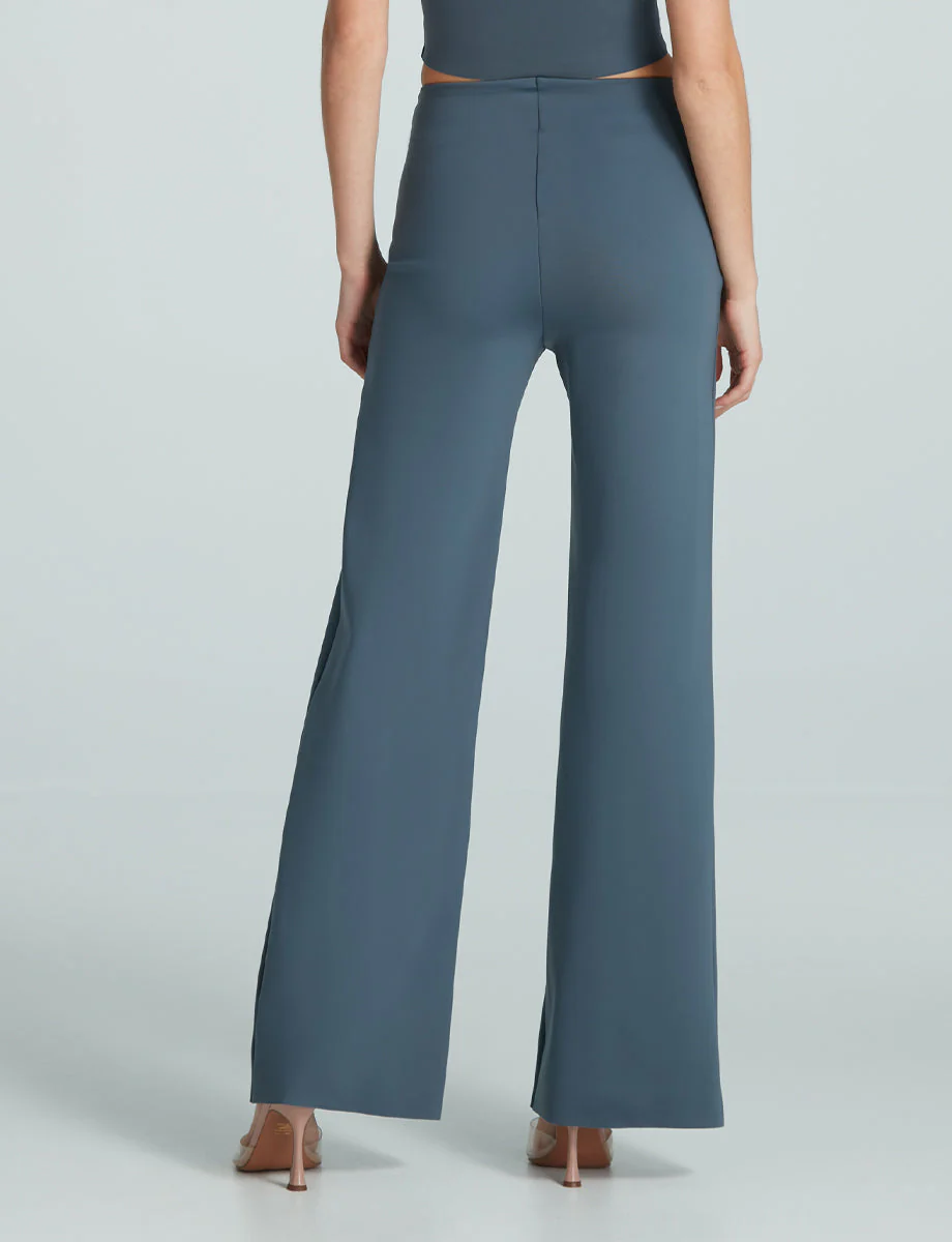 Neoprene Wide Leg Pant | Storm - Image 3