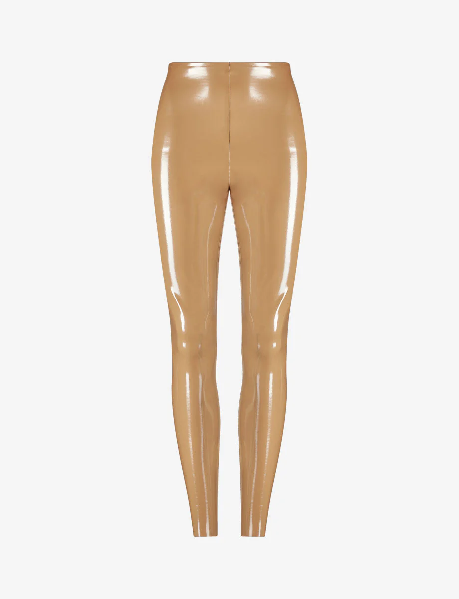 Faux Patent Leather Legging | Cocoa - Image 2