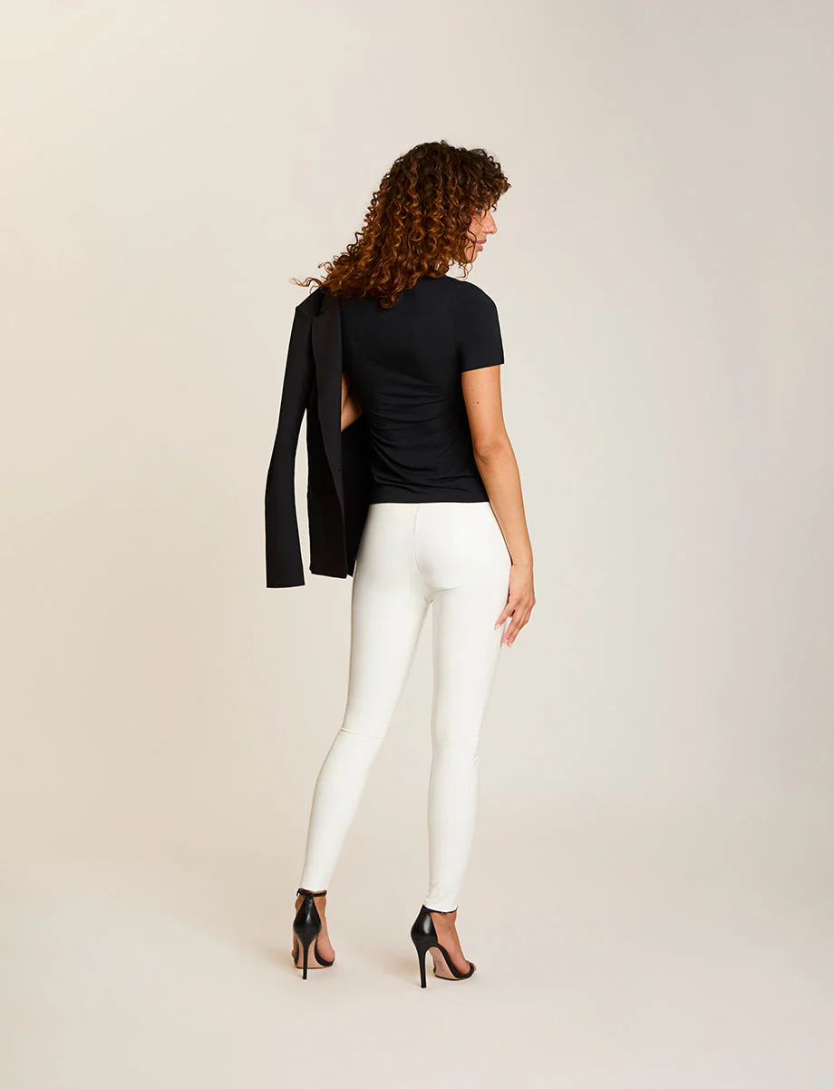 Faux Patent Leather Legging | White - Image 4