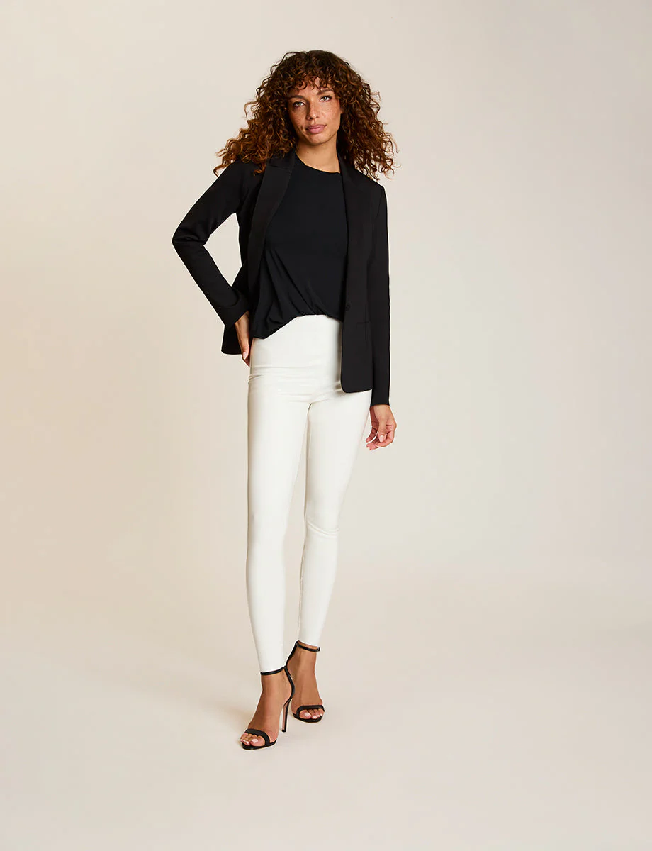 Faux Patent Leather Legging | White - Image 5