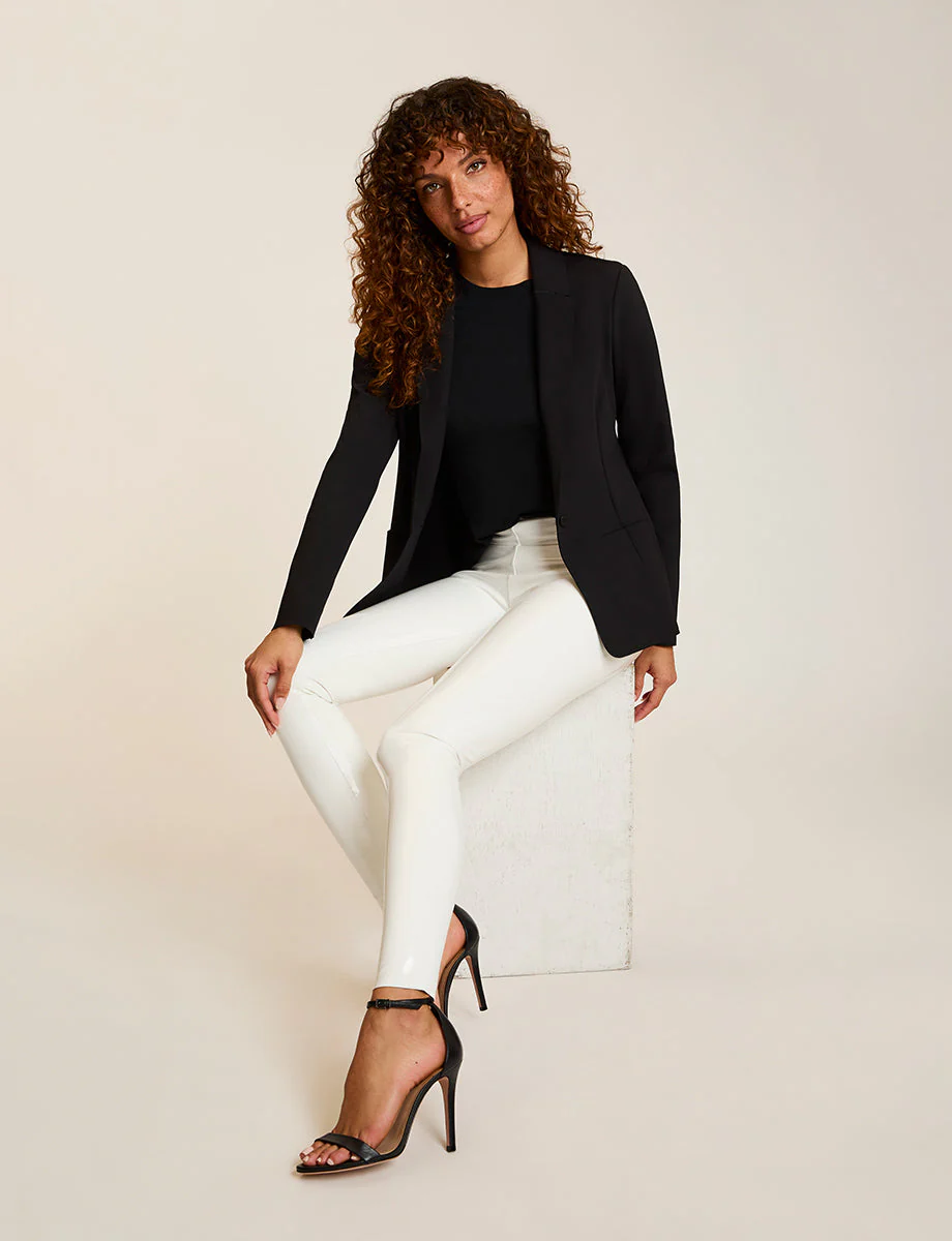 Faux Patent Leather Legging | White - Image 7