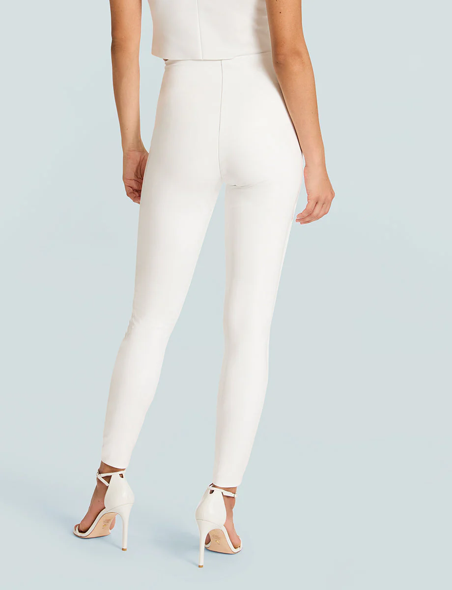 Faux Patent Leather Legging | White - Image 8