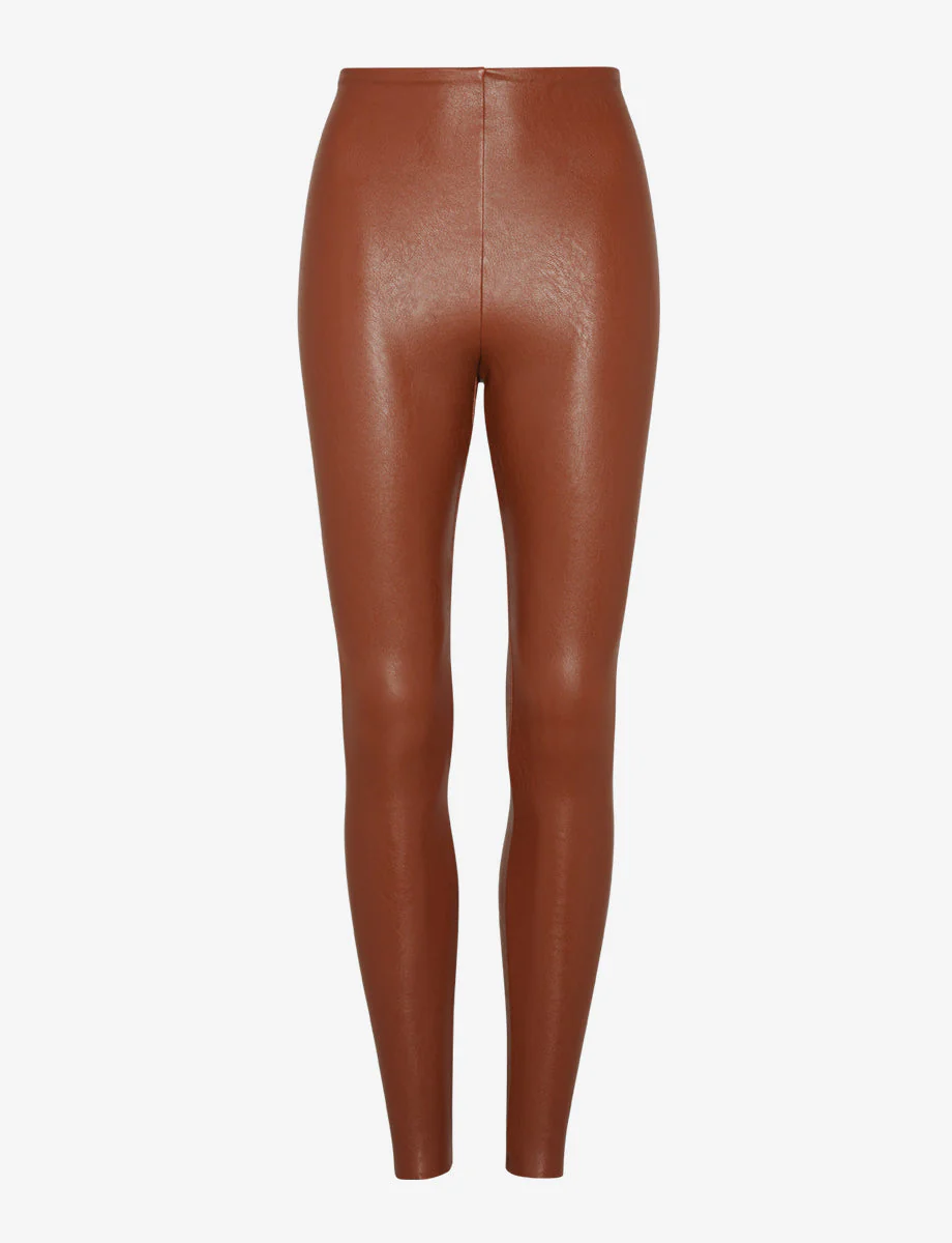 Faux Leather Legging | Cocoa - Image 3