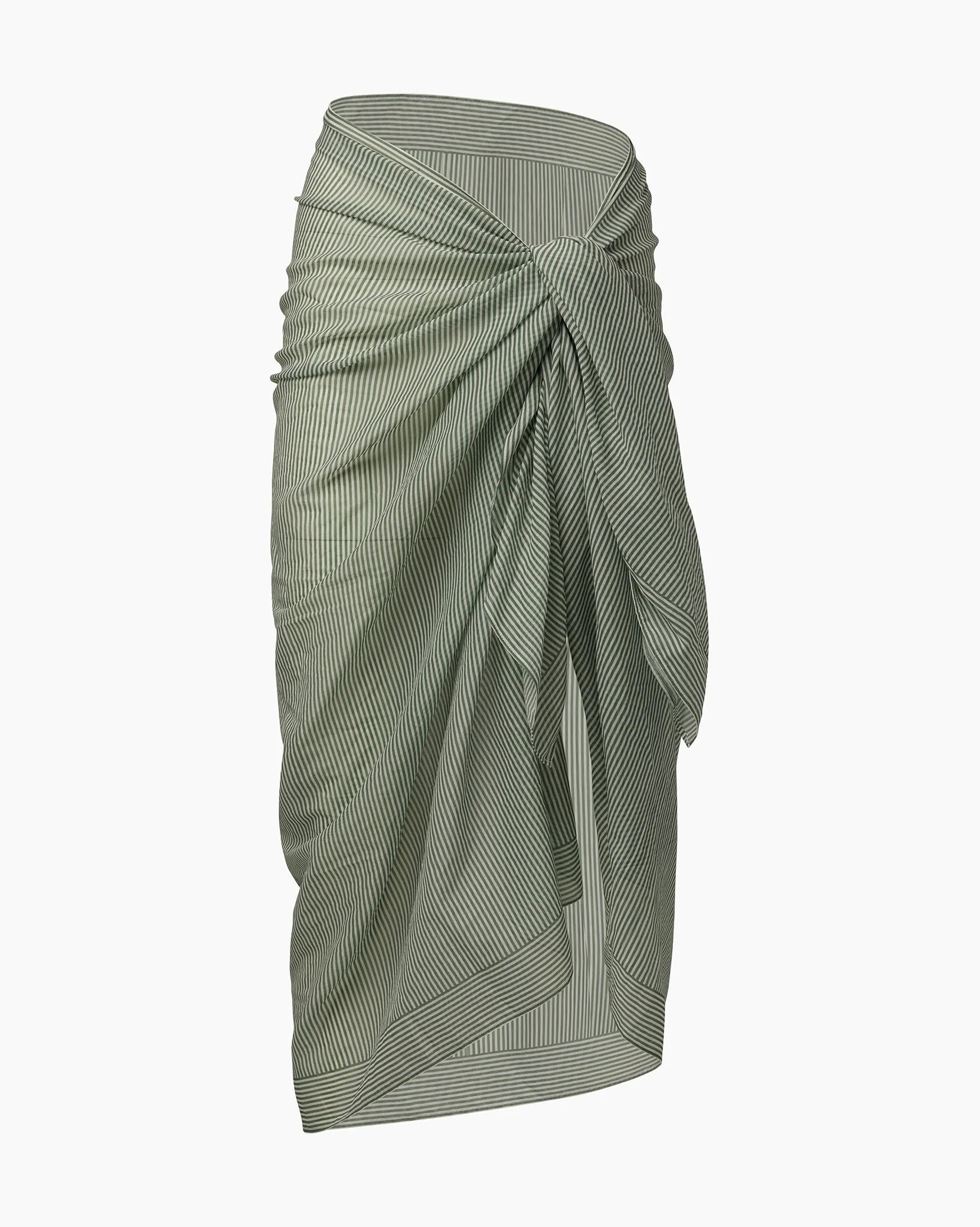 Womens | Cotton Chiffon Pareo | Sea Spray/White - Image 2