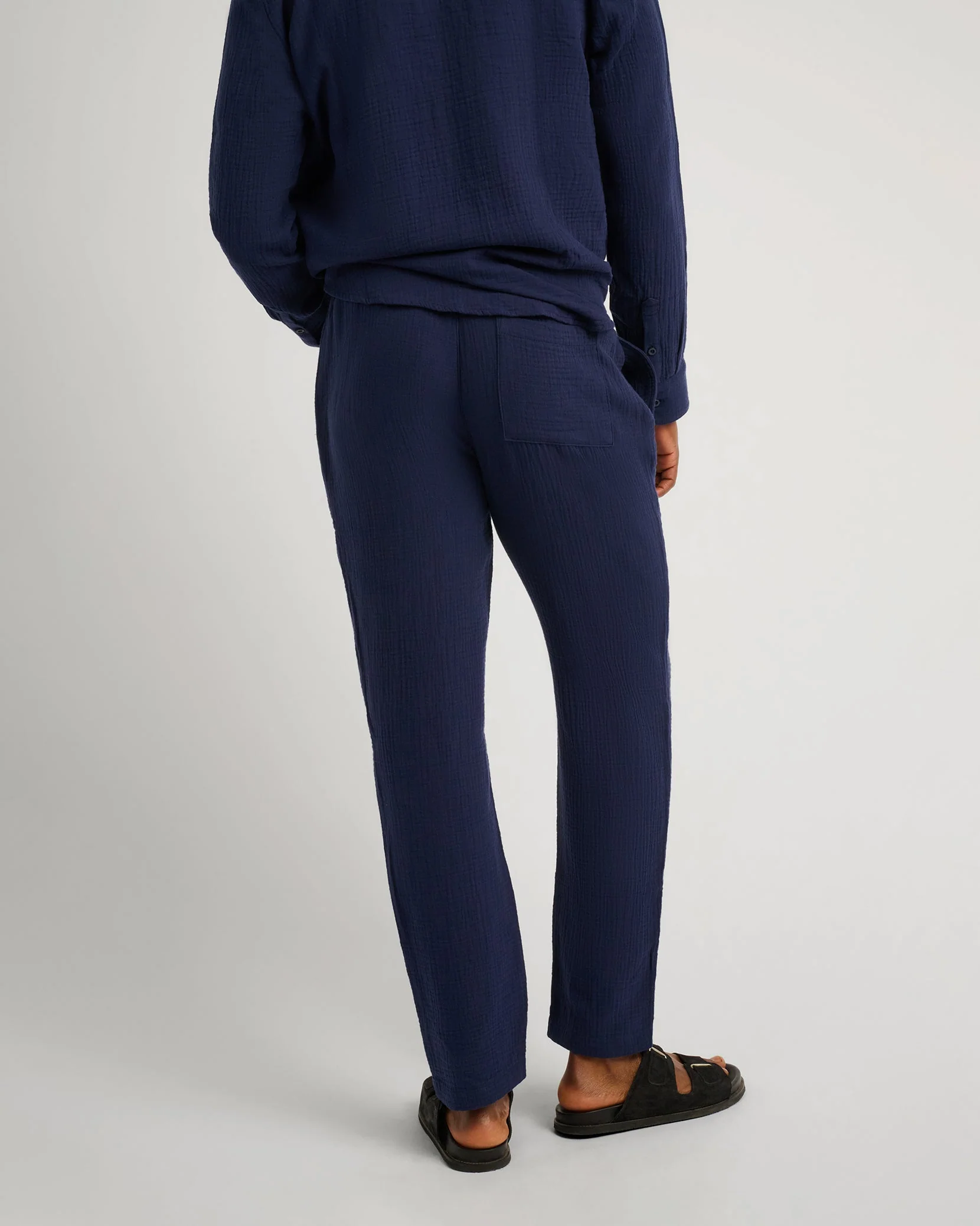 Mens | Cotton Gauze Pull-on Pant | Deep Navy - Image 5