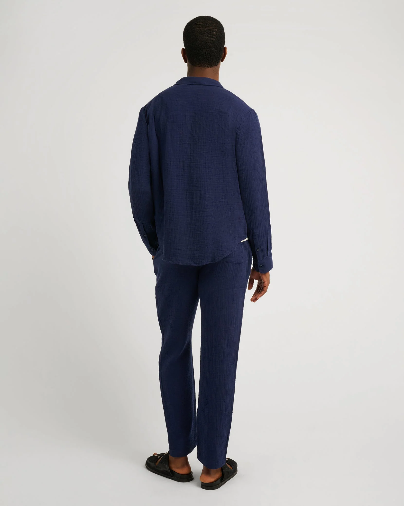 Mens | Cotton Gauze Pull-on Pant | Deep Navy - Image 6