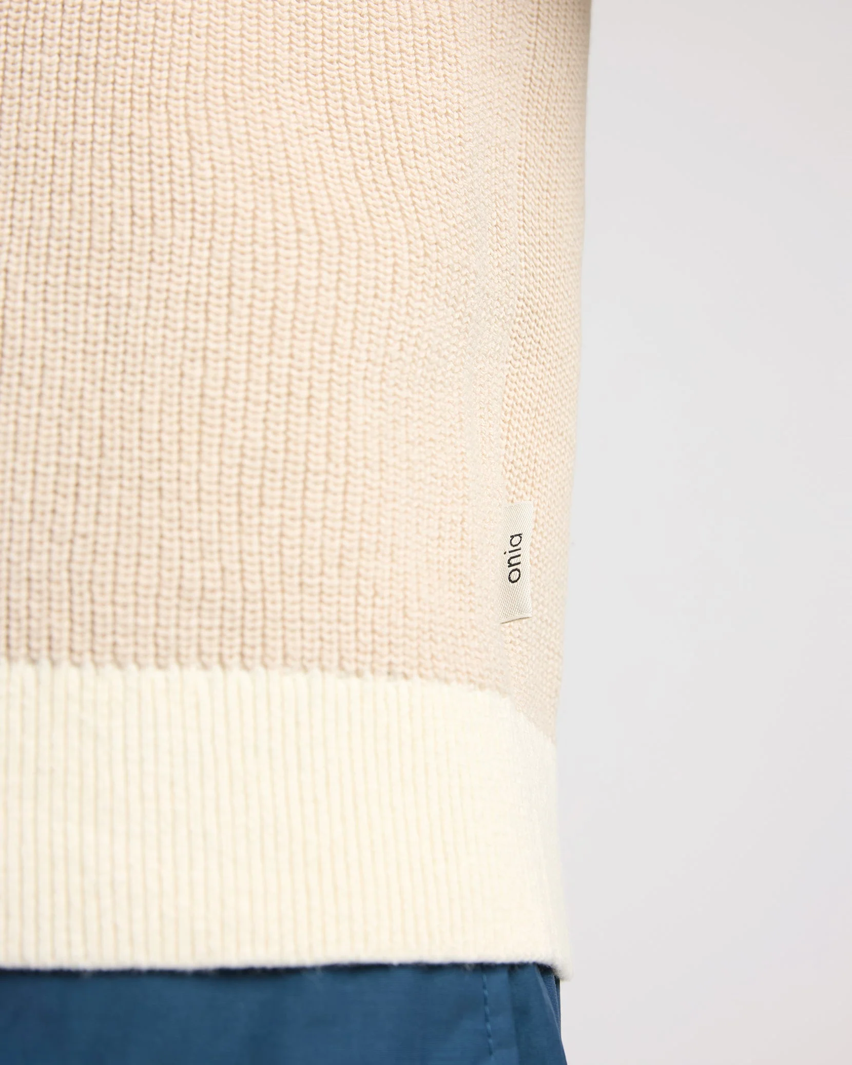 Mens | Cotton Linen Button Up Sweater | Stone/Egret - Image 6