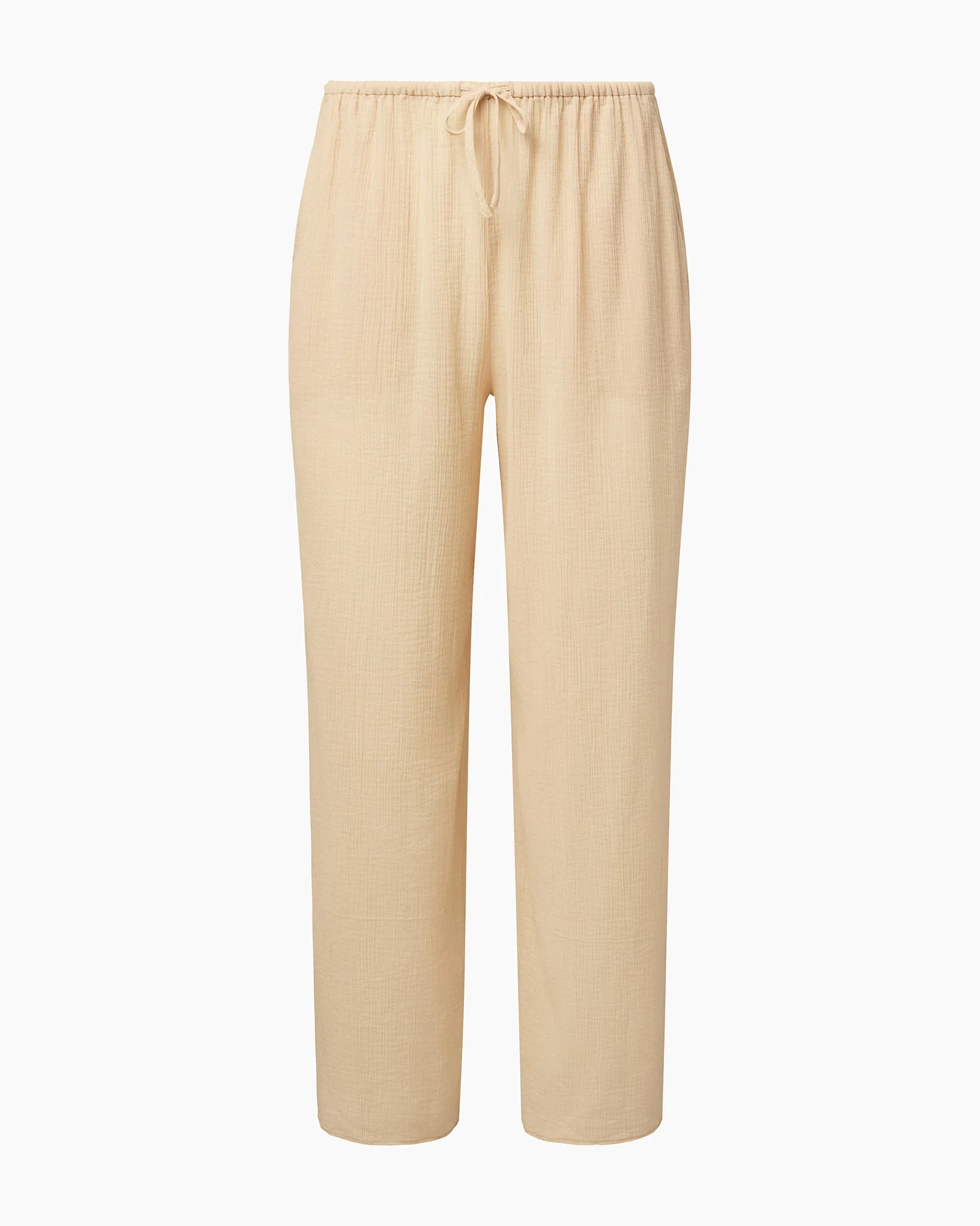 Womens | Crinkle Gauze Drawstring Pant | Sandshell - Image 2