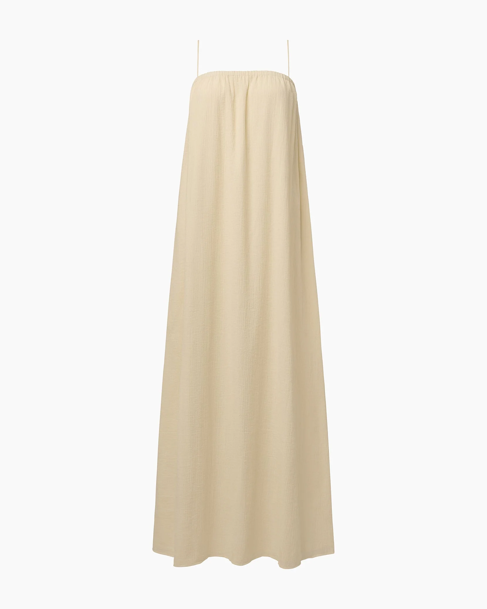 Womens | Crinkle Gauze Maxi Dress | Egret - Image 2