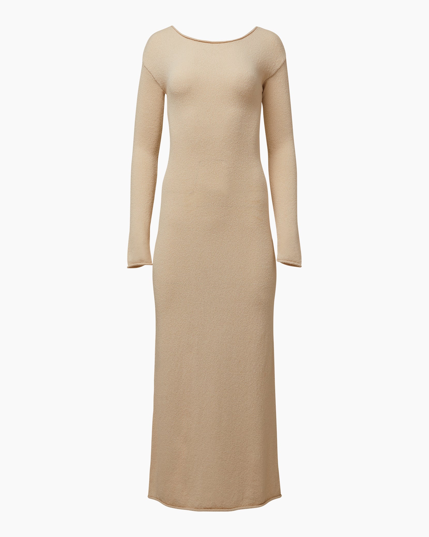 Womens | Crochet Knit Maxi Dress | Sandshell - Image 2