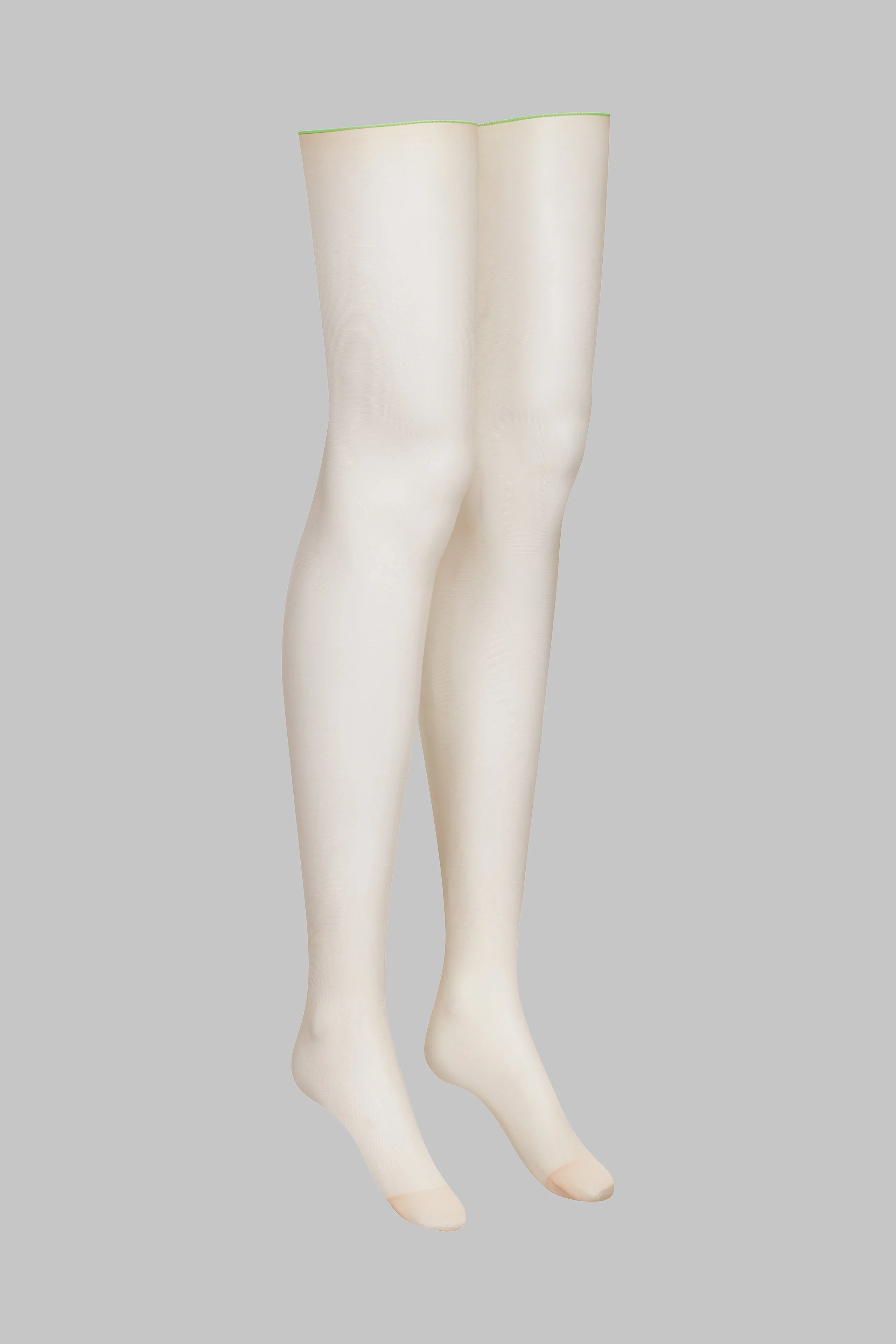 Cut and curled neon seamed stockings - 20D - Les Coquetteries | Green - Image 5