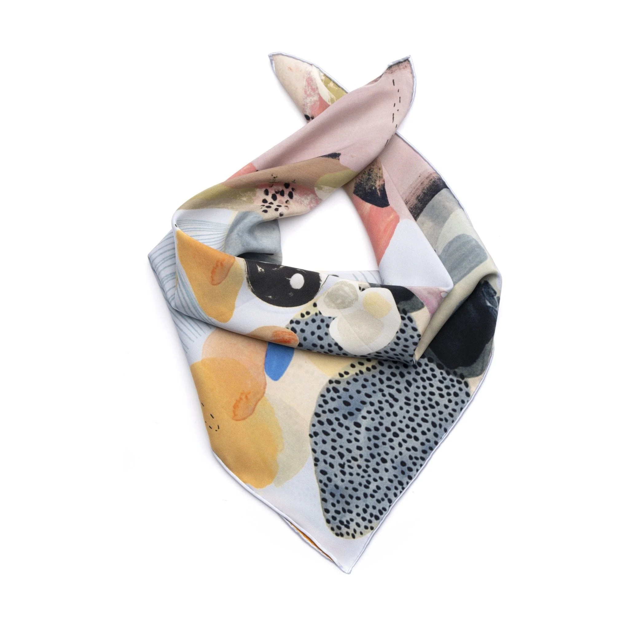 Abstract Printed Square Scarf | Multi - Image 8