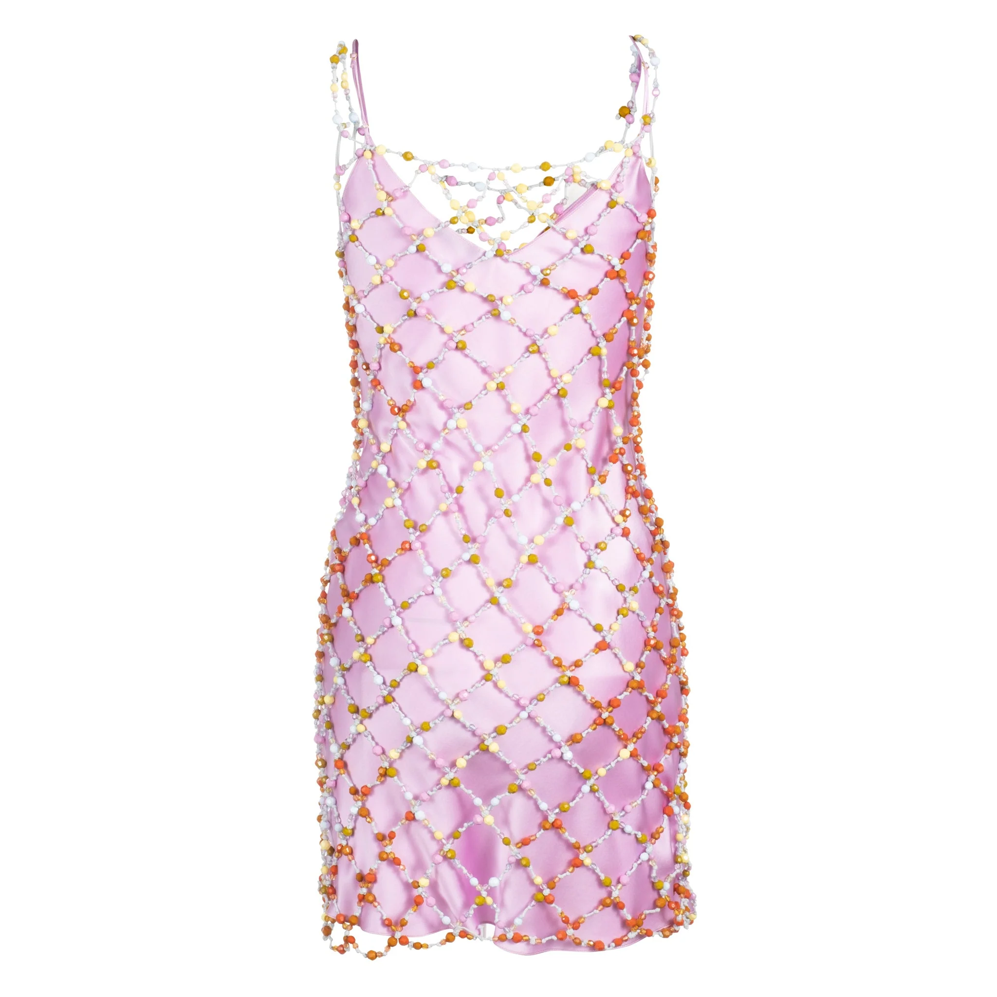 Beaded Cage Dress | Multi - Image 3