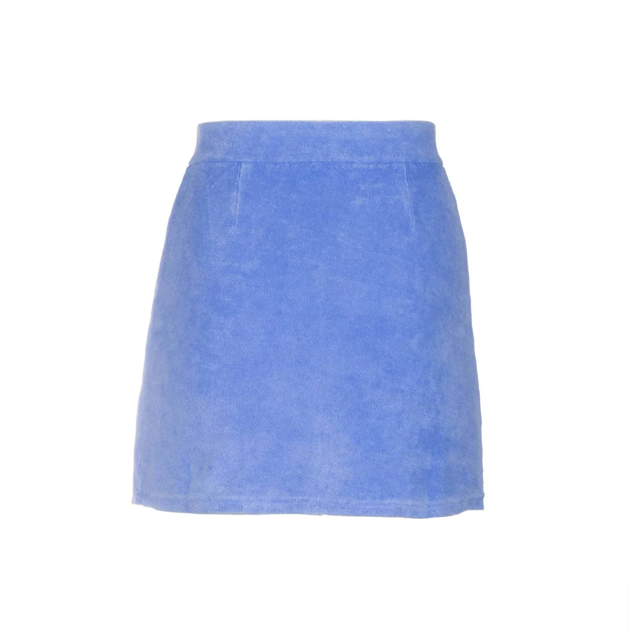 Blue Terry Wrap Skirt | Blue - Image 4