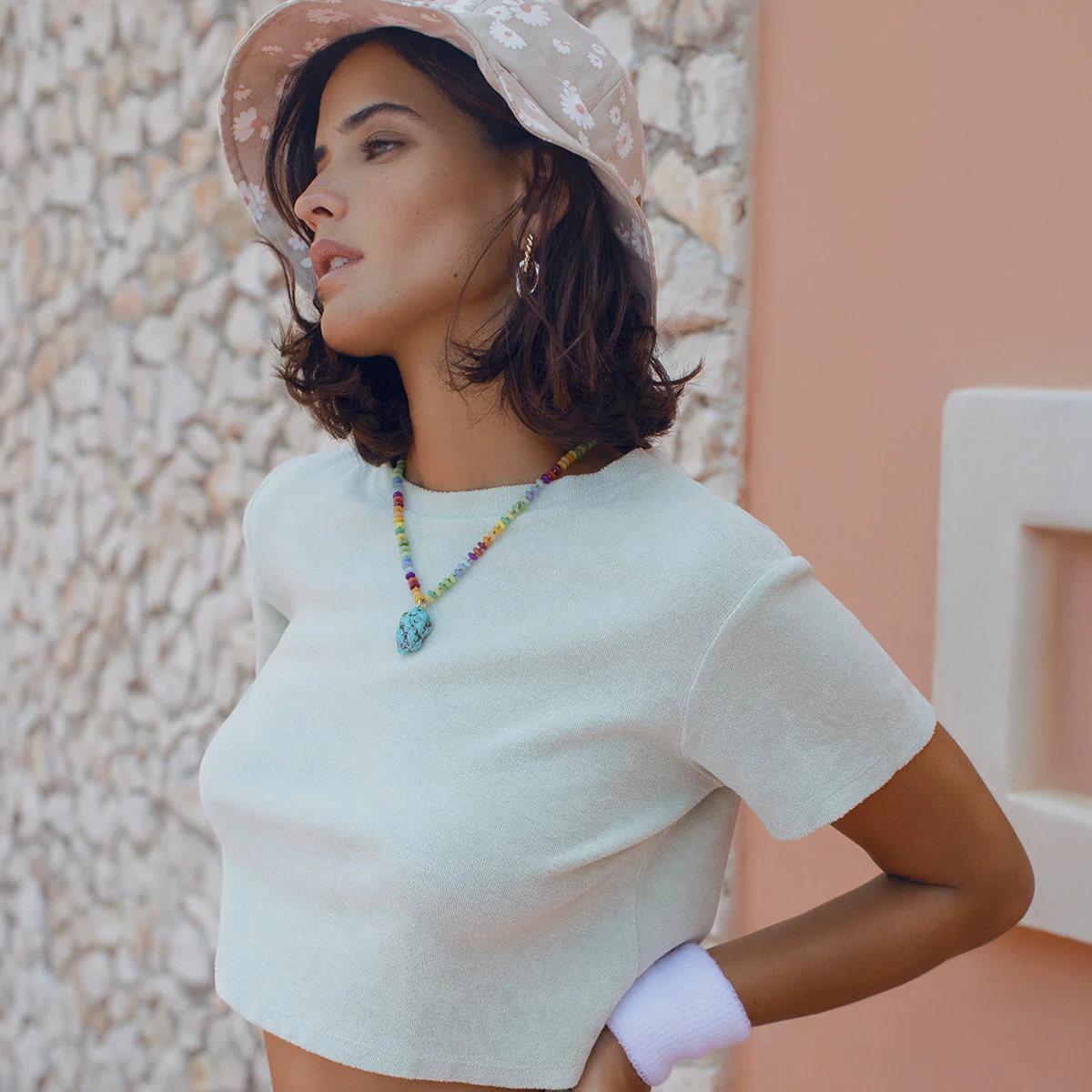 Green Terry Crop Top | Green - Image 3