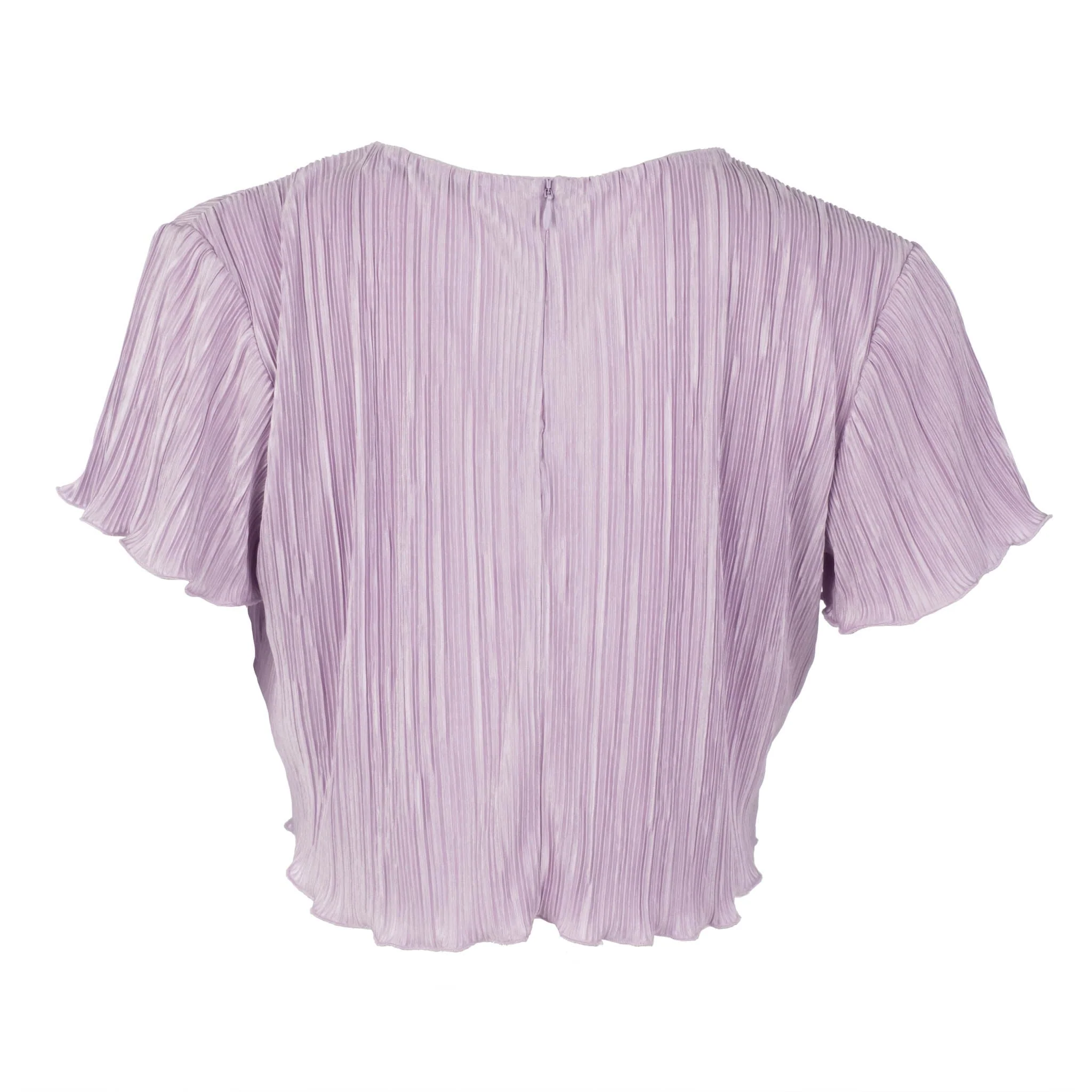 Lilac Pleated Crop Top | Lilac - Image 7
