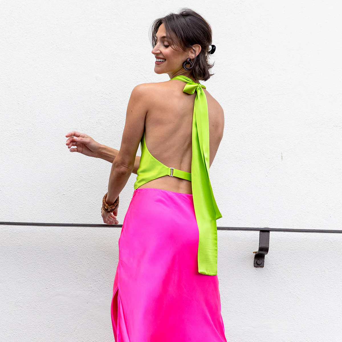 Lime Scarf Top | Lime - Image 3