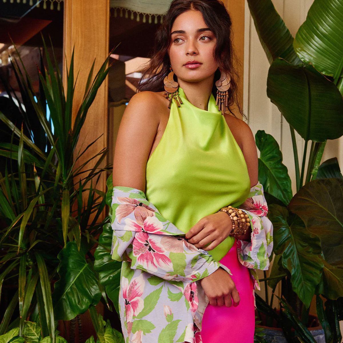 Lime Scarf Top | Lime - Image 6