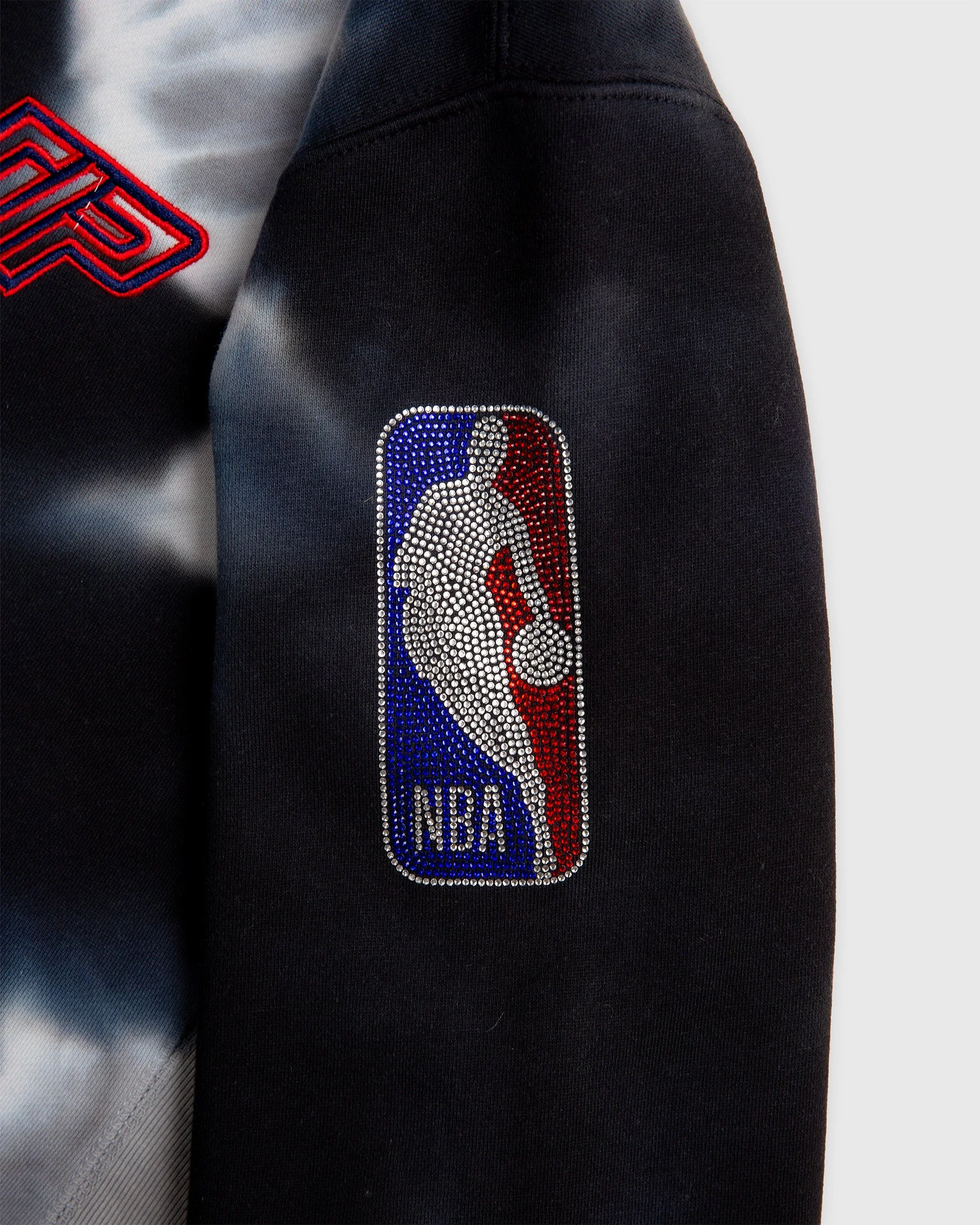 NBA Chicago Bulls Tie Dye Crew Sweatshirt | Black Tie Dye - Image 4