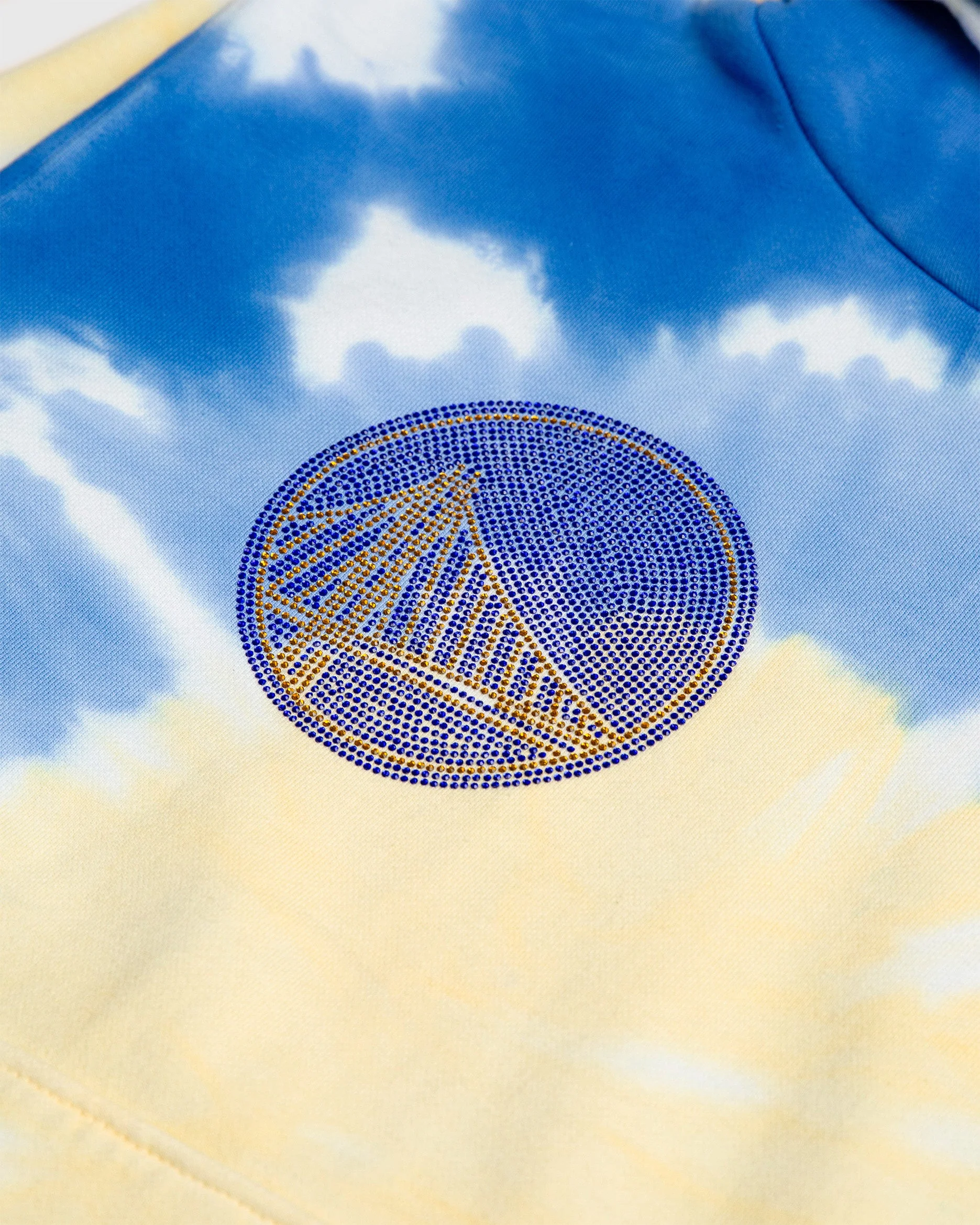NBA Golden State Warriors Tie Dye Hoodie | Blue - Image 3