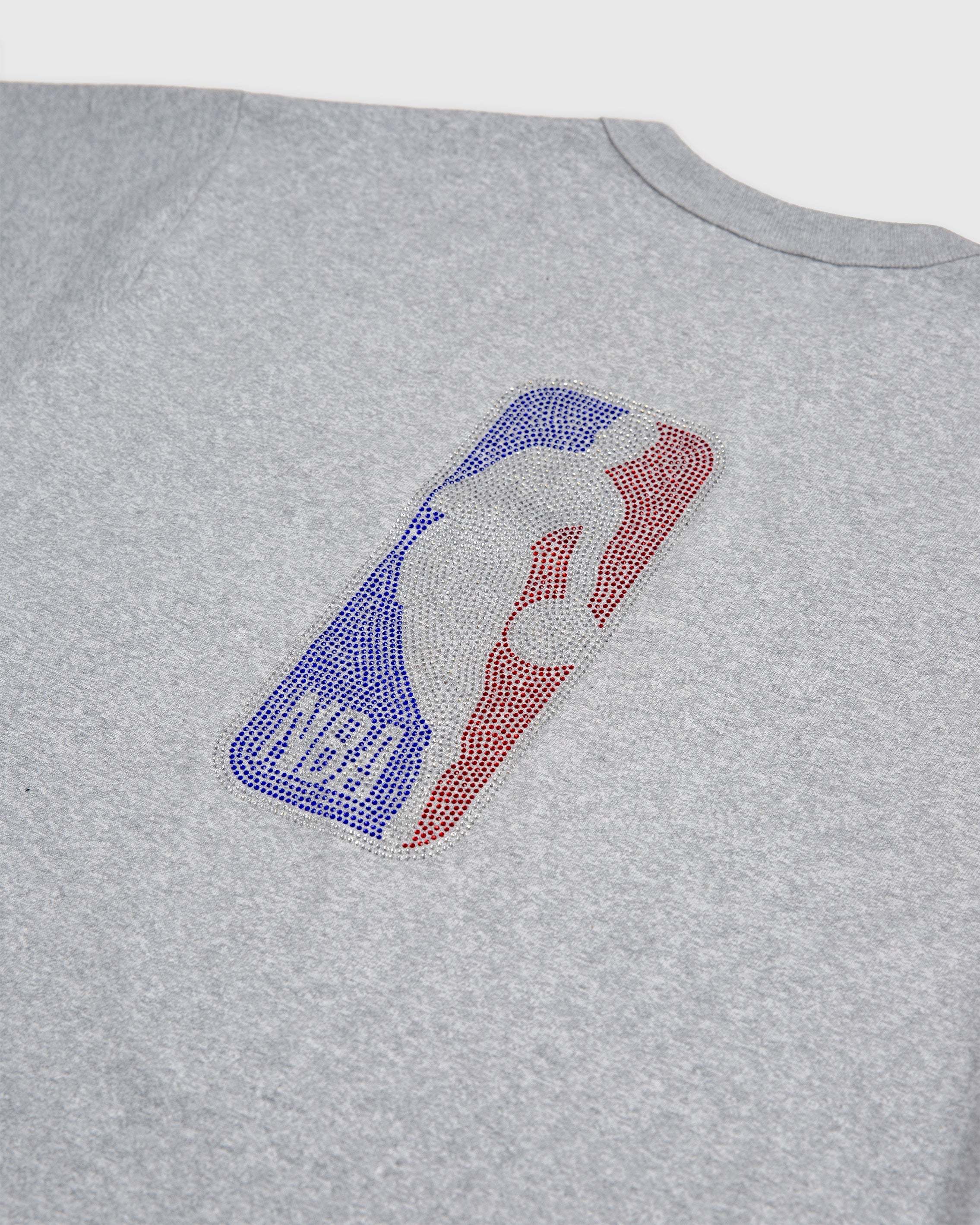 NBA Rhinestone Logoman Tee | Heather Grey - Image 3