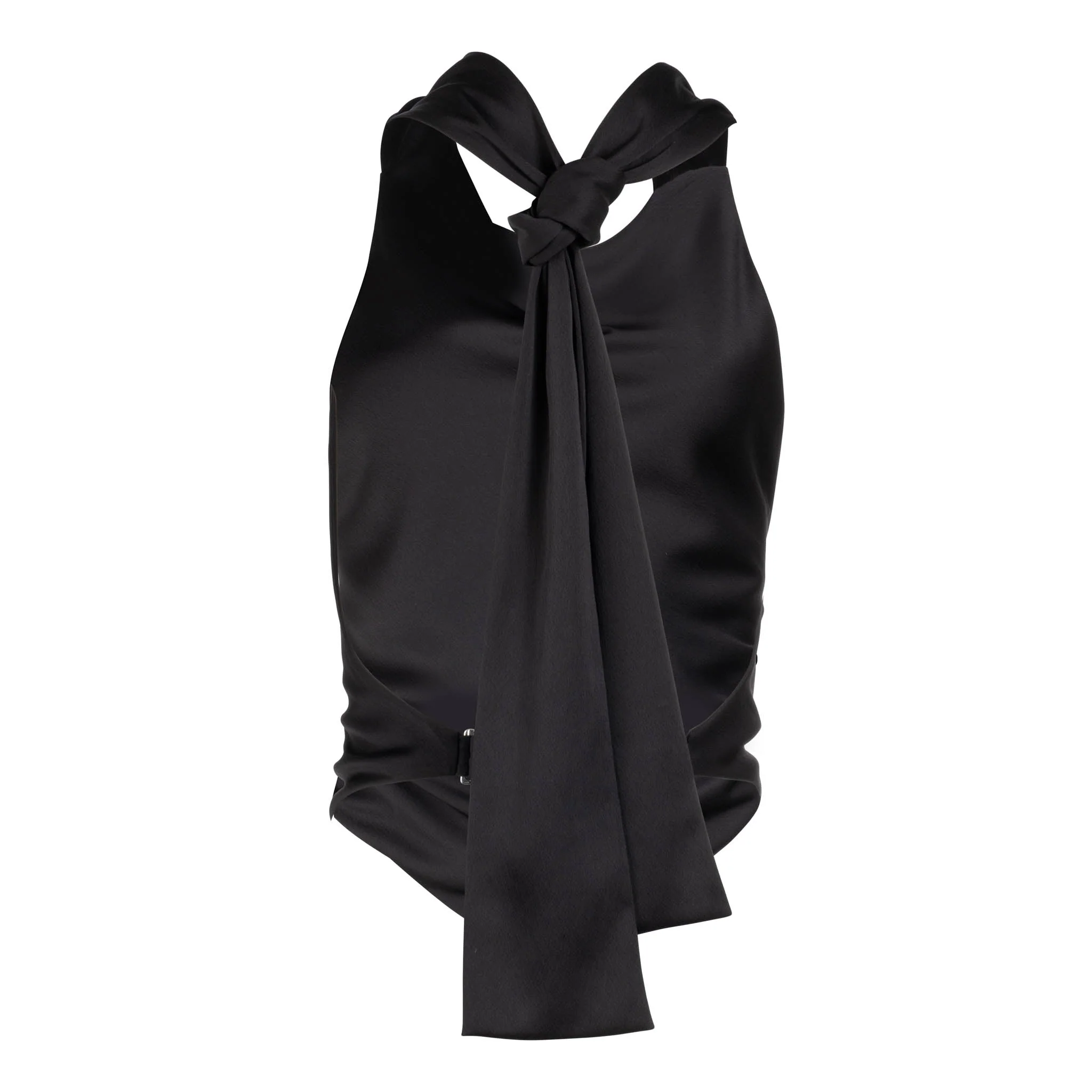 Noir Halter Scarf Top | Noir - Image 3