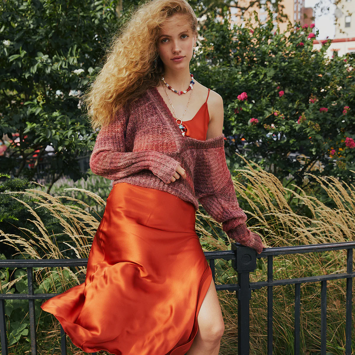 Rust Mohair V-Neck Pullover | Rust - Image 4