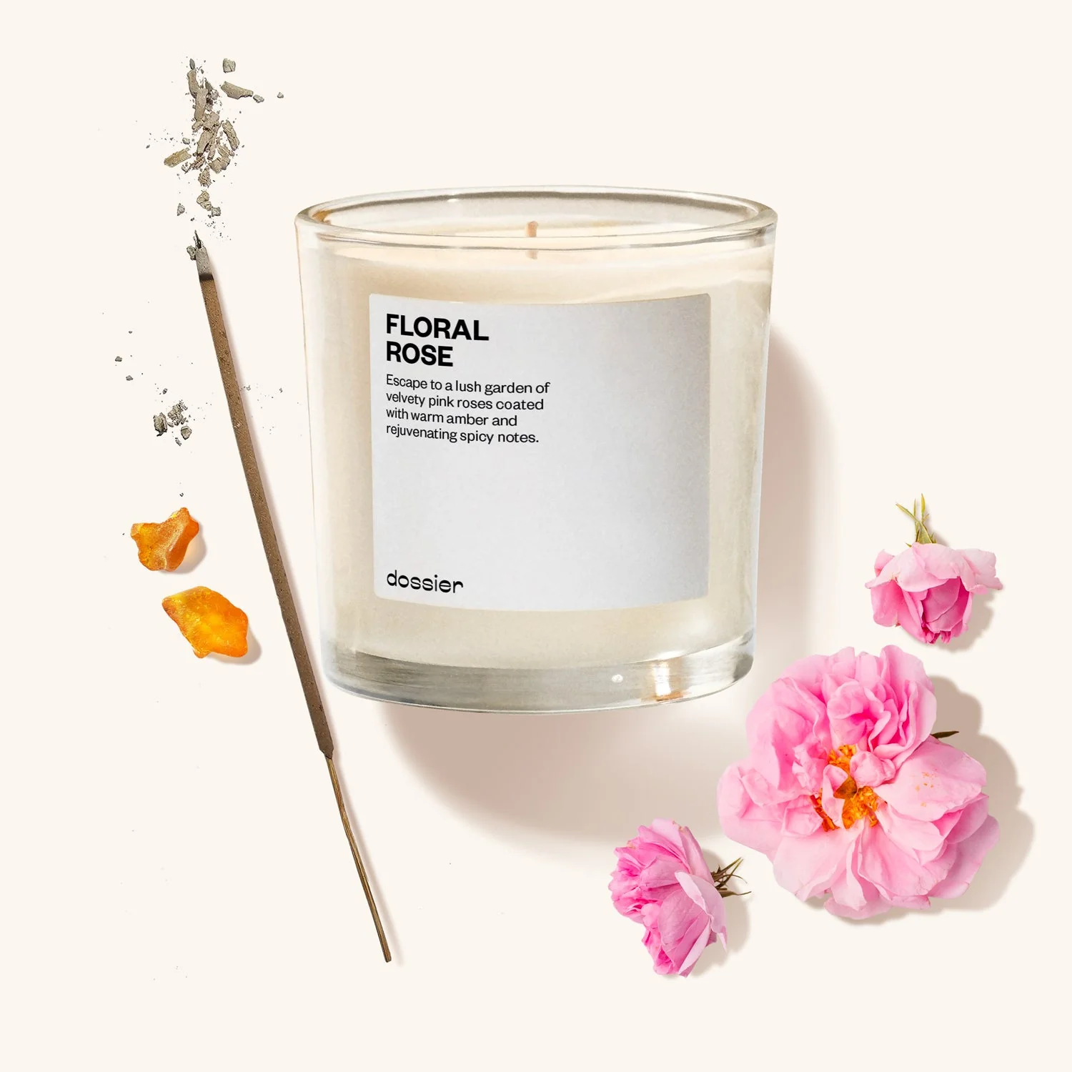 Floral Rose Candle 9Oz | Inspired By Le Labo - Rose 31 Perfume - Image 5