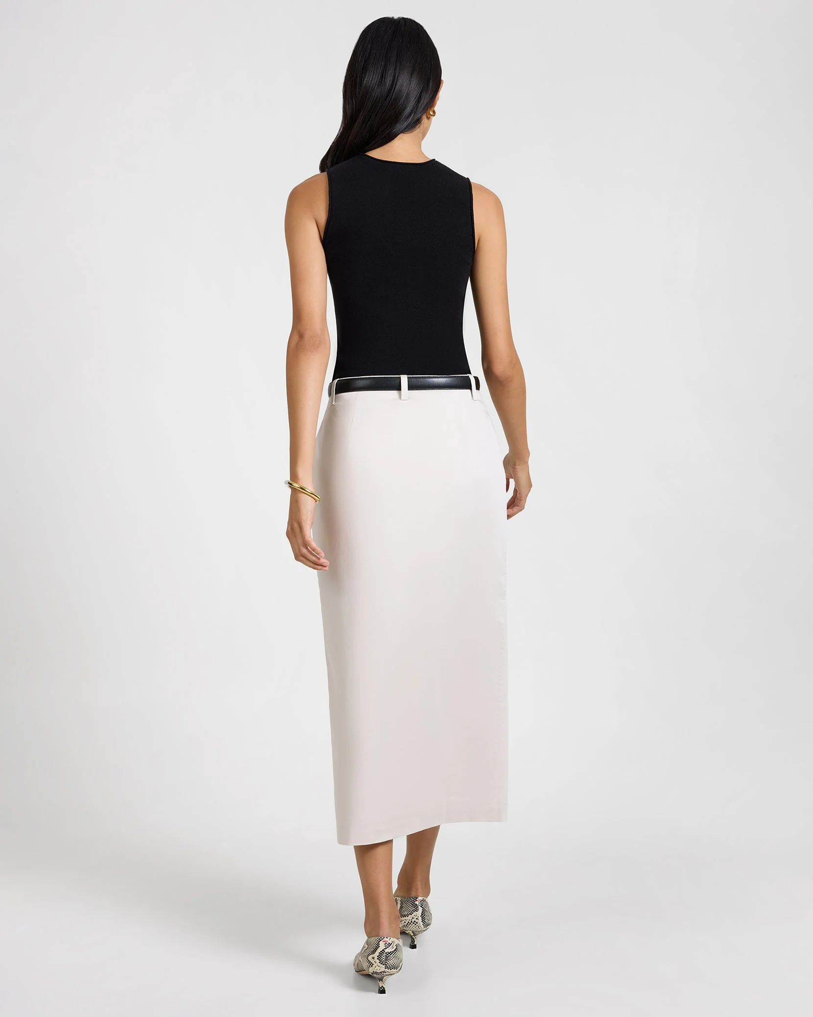 Womens | Fitted Micro Rib Tank | Black - Image 5