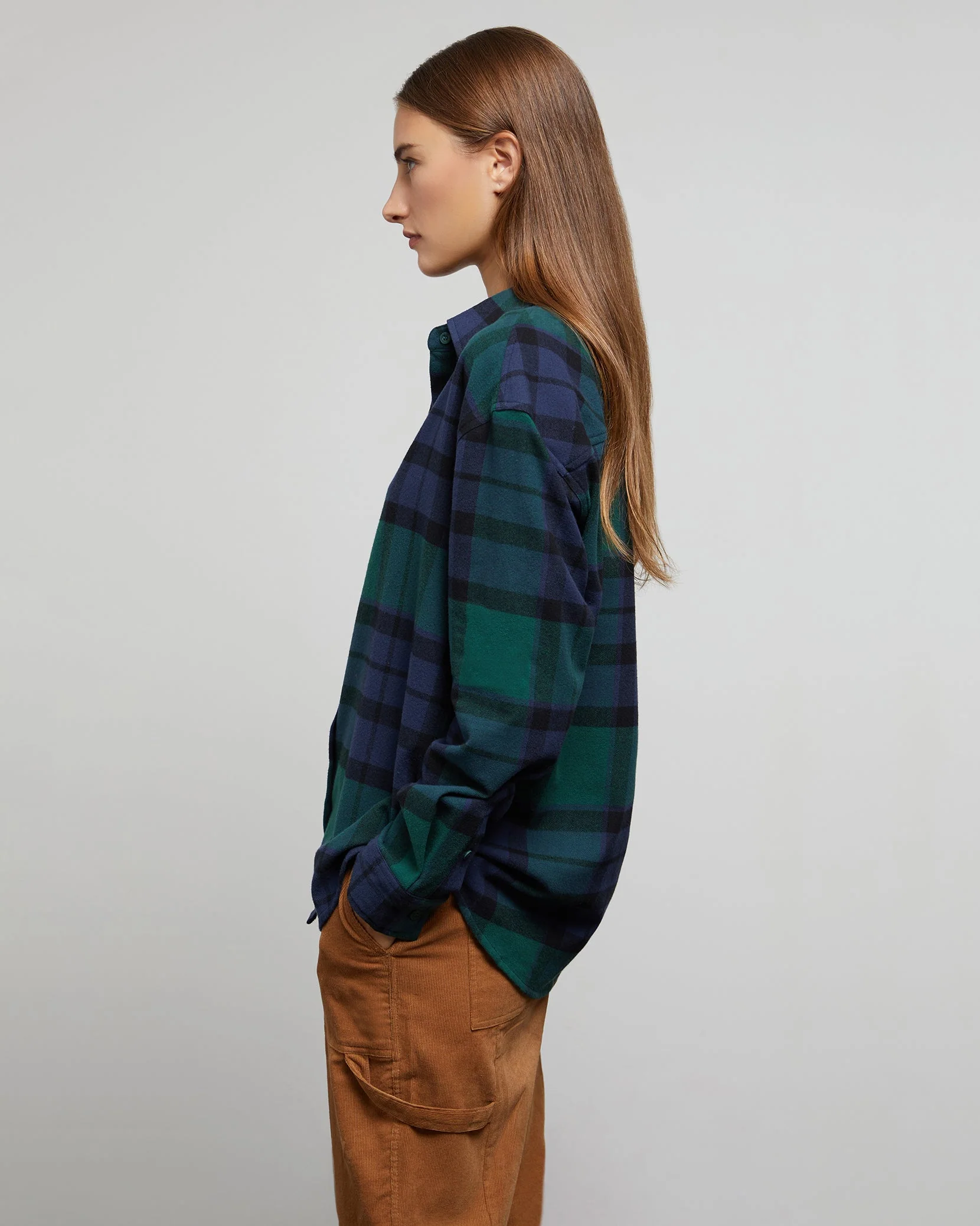Mens | Flannel Oversized Shirt | Hunter-Multi-Modern-Graham - Image 3