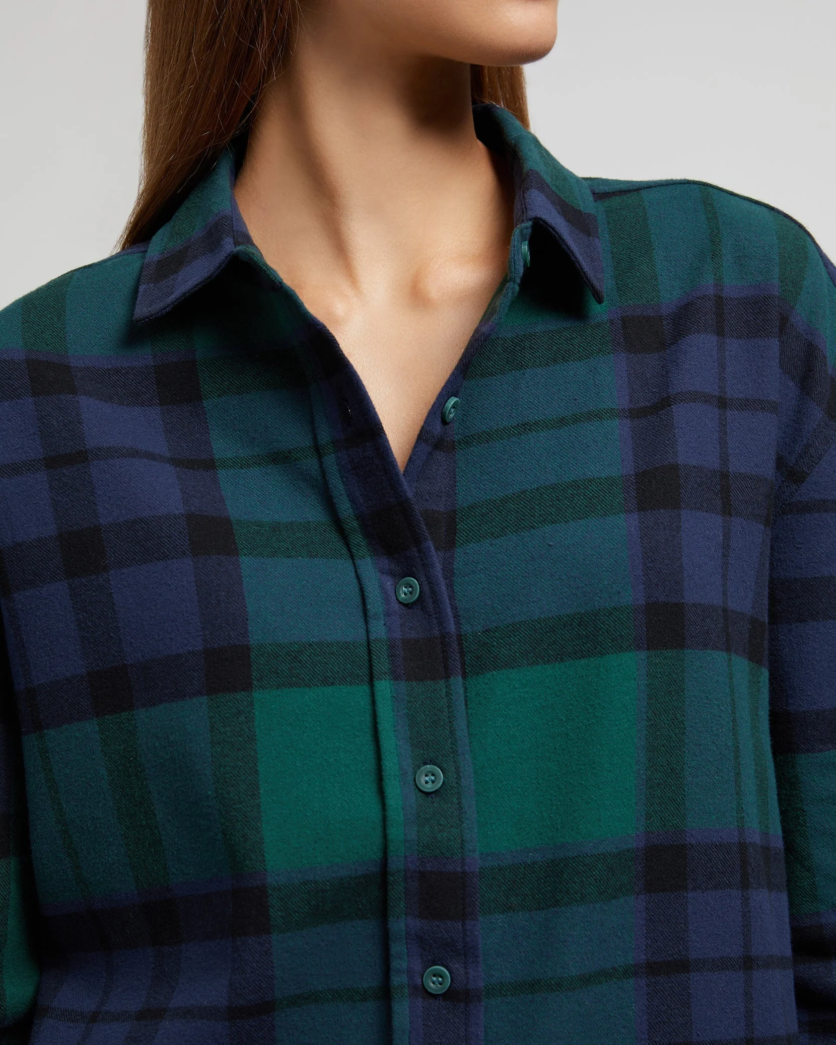 Mens | Flannel Oversized Shirt | Hunter-Multi-Modern-Graham - Image 5