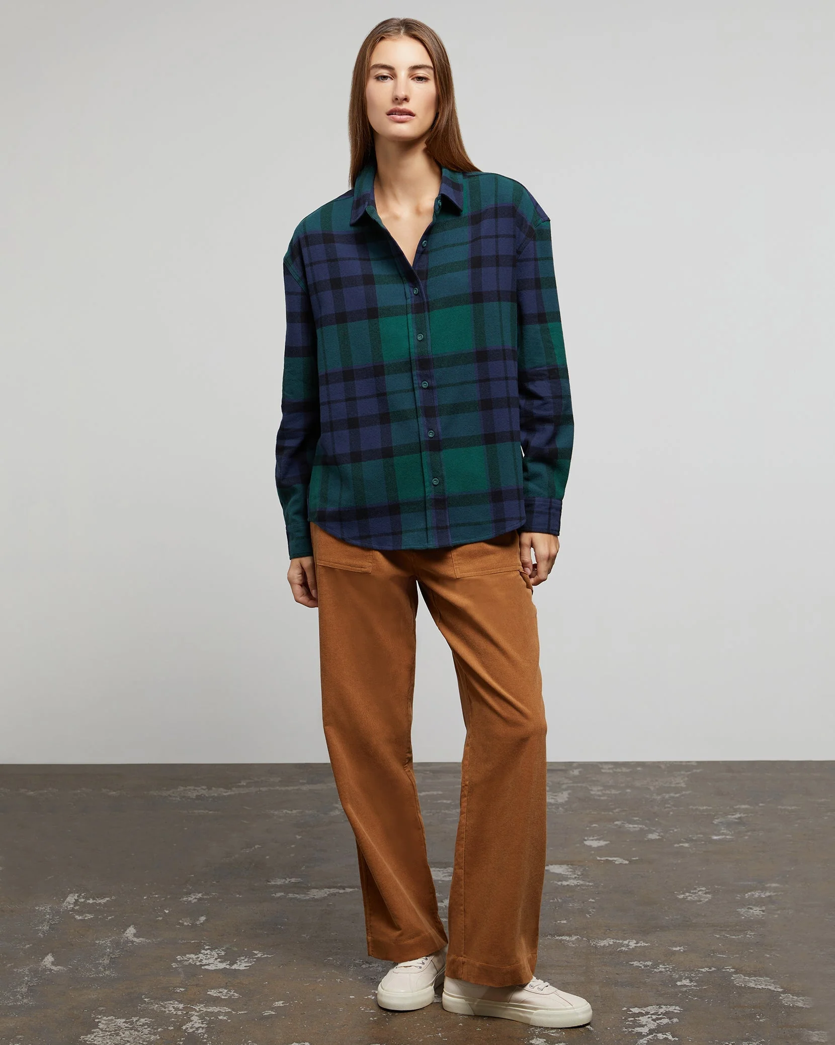 Mens | Flannel Oversized Shirt | Hunter-Multi-Modern-Graham - Image 6