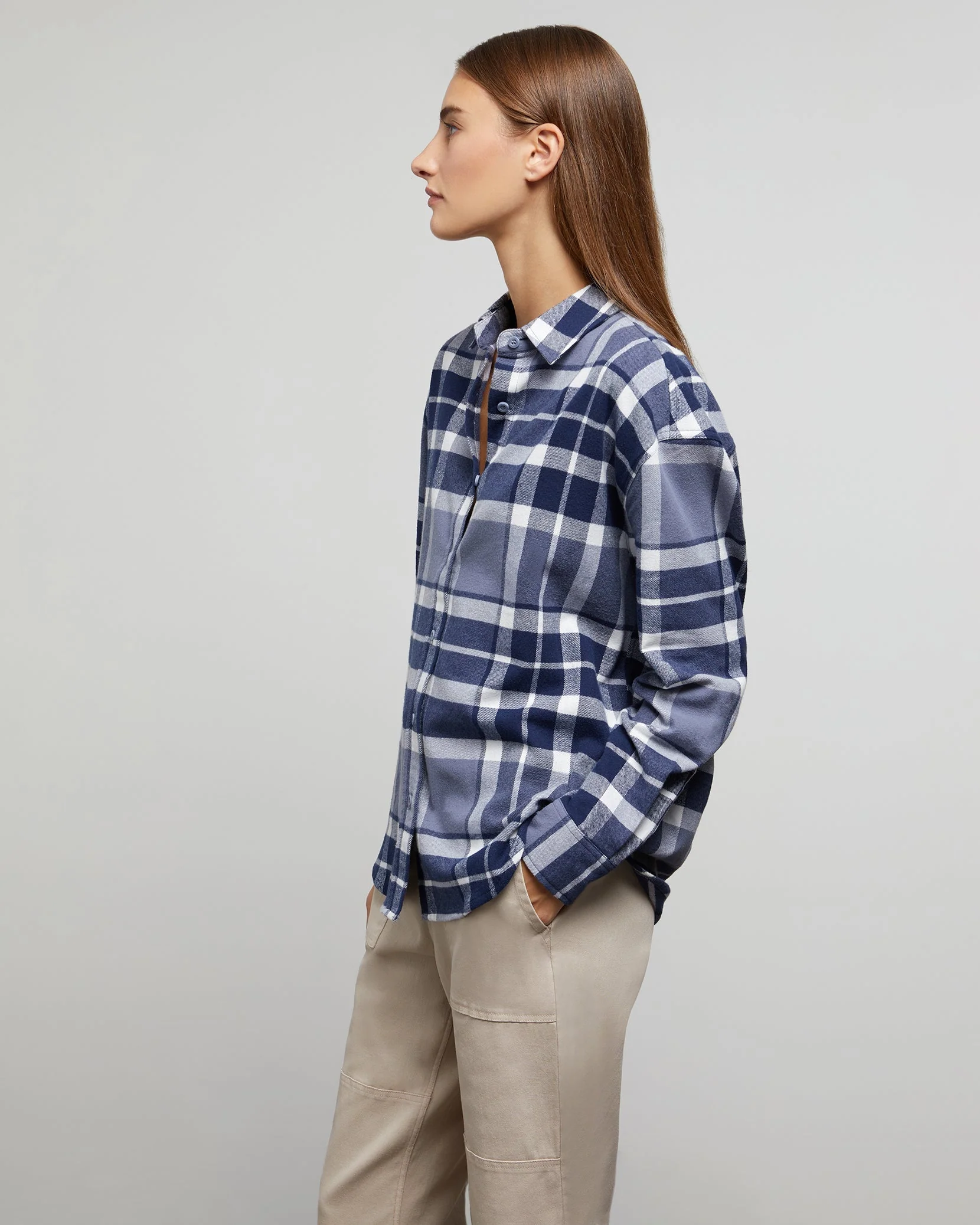Mens | Flannel Oversized Shirt | Hunter-Multi-Modern-Graham - Image 9