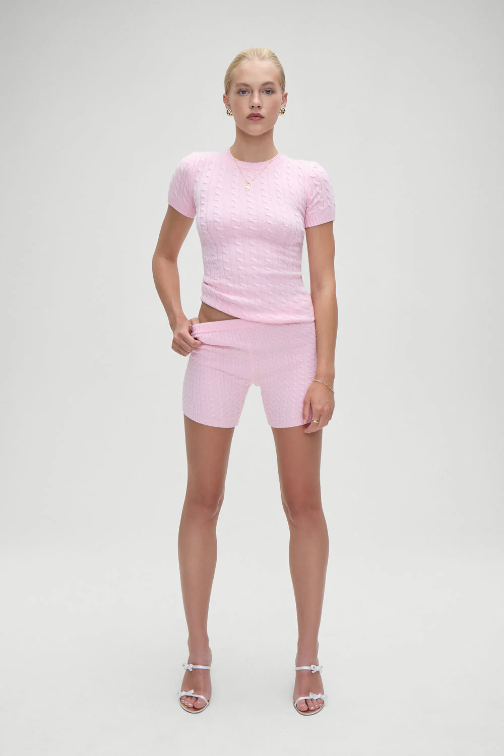 Ariel Knit Shorts | Cozy Pink - Image 4