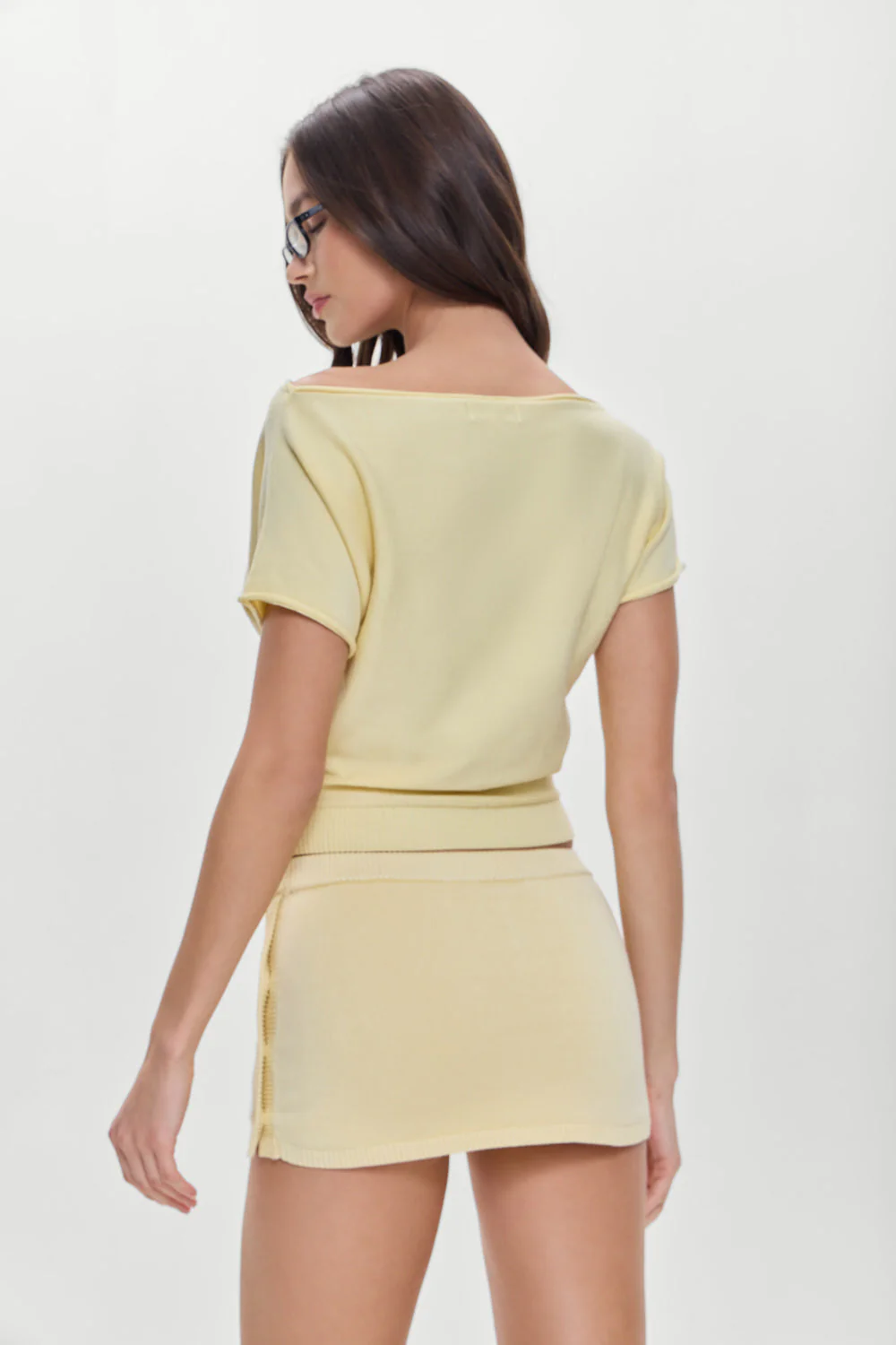 Ash Knit Mini Skort | Buttercup - Image 4