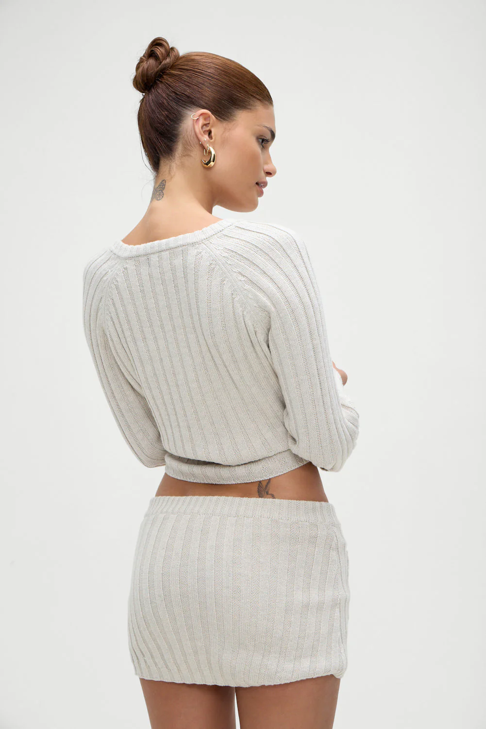 Ashton Cotton Knit Sweater | Cream - Image 2