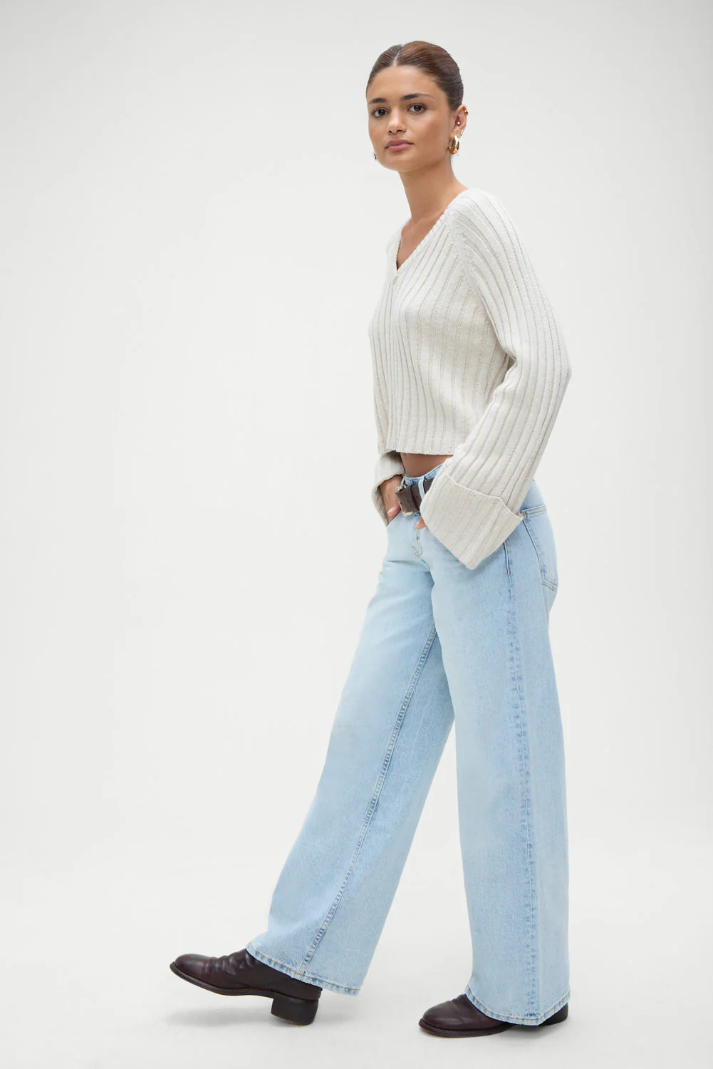 Ashton Cotton Knit Sweater | Cream - Image 5