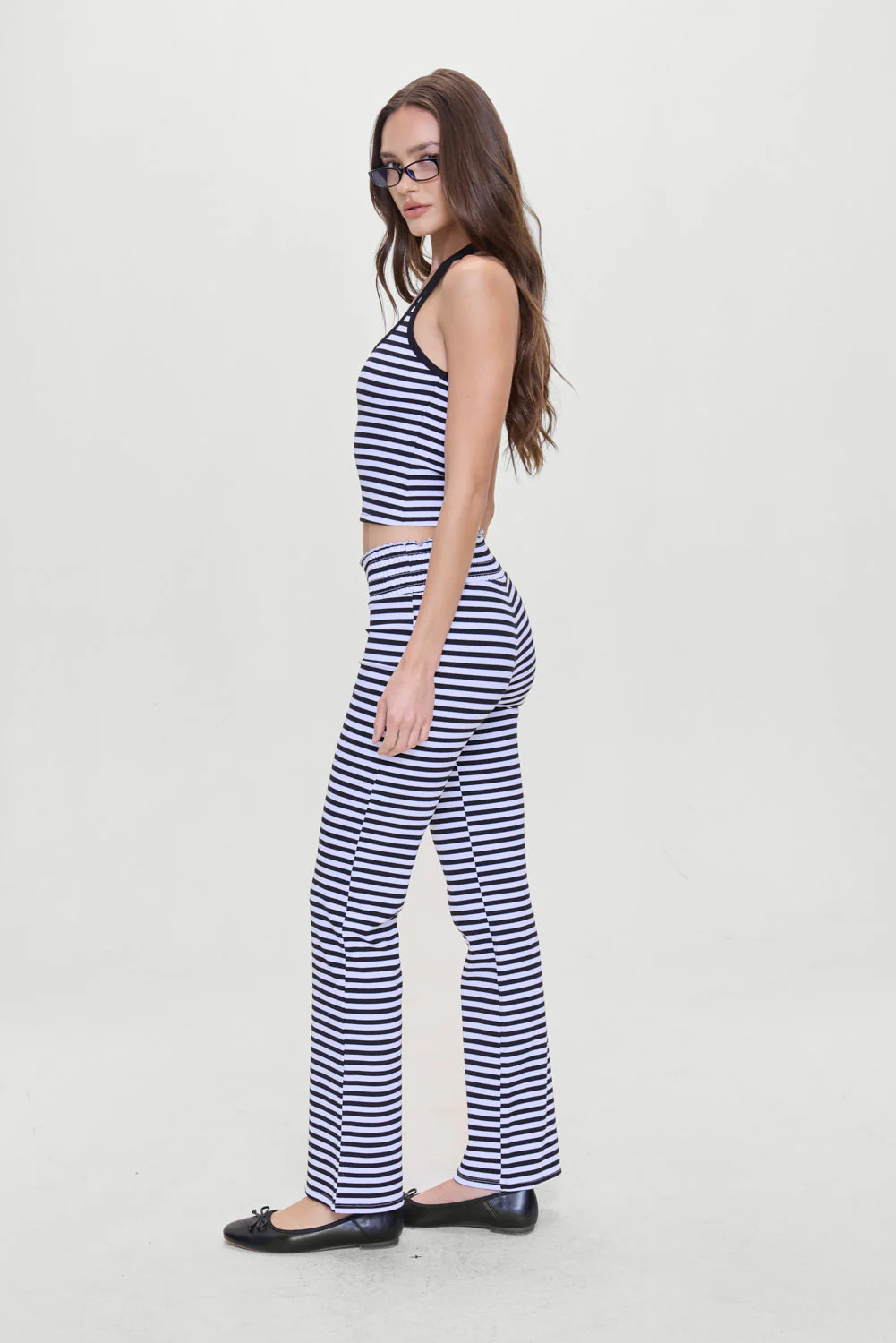 Bambi Striped Flare Pants | Silhouette Stripe - Image 5