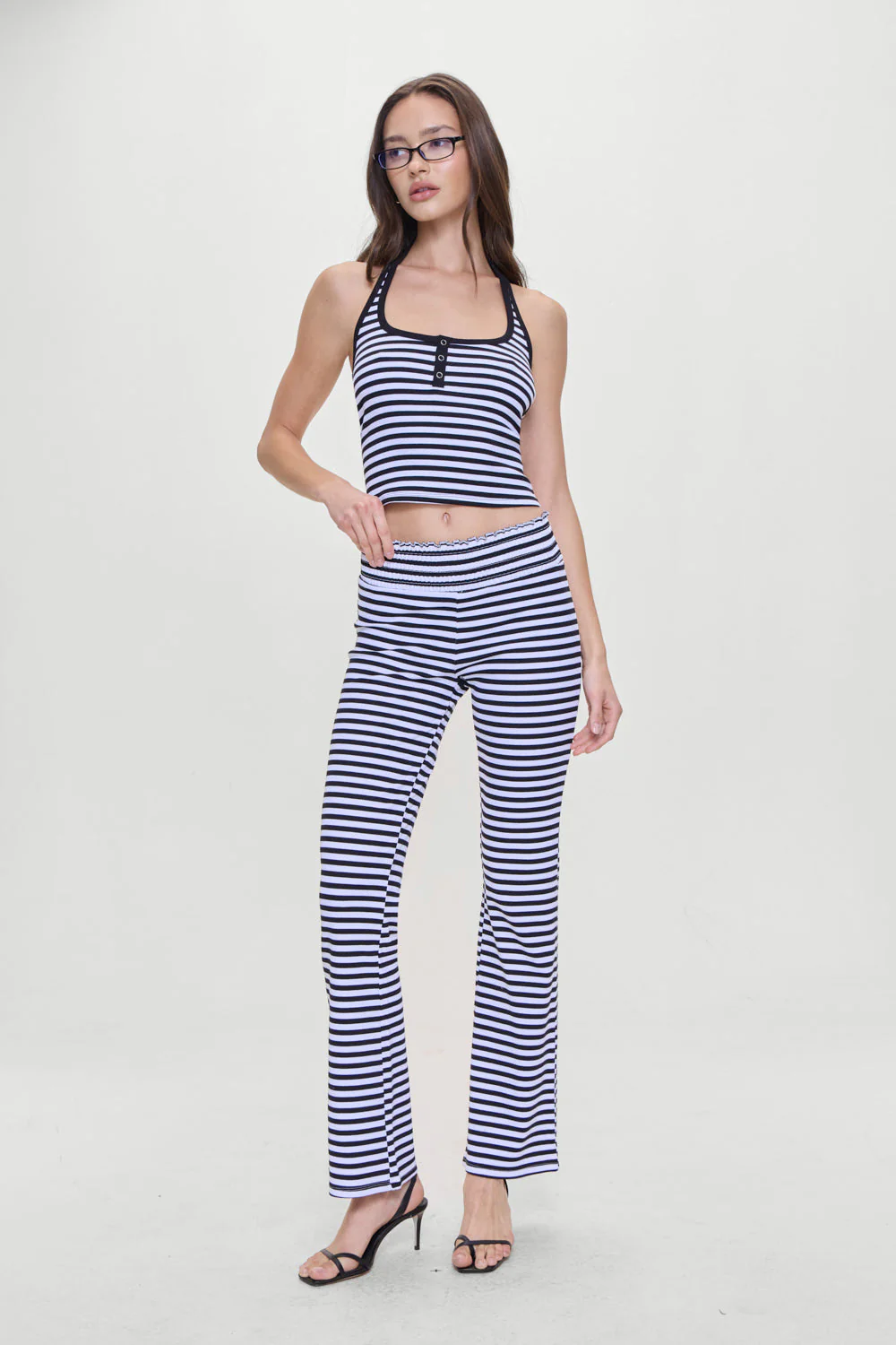 Bambi Striped Halter Top | Silhouette Stripe - Image 5
