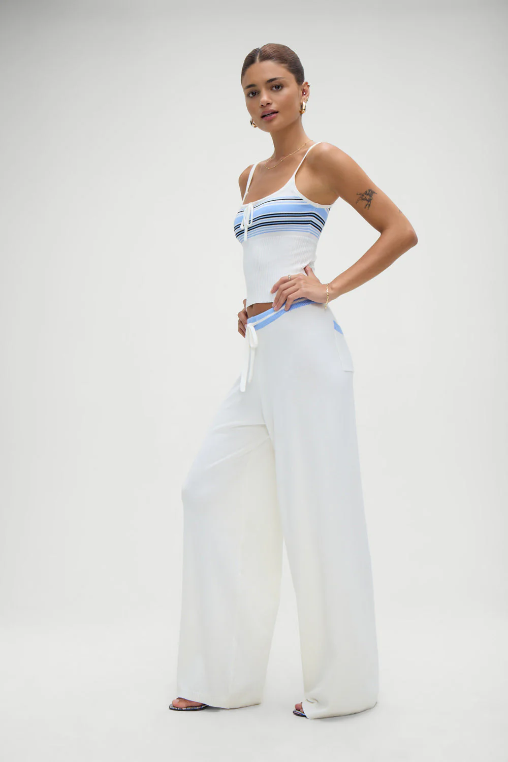 Barrymore Knit Pants | Hampton Stripe - Image 2