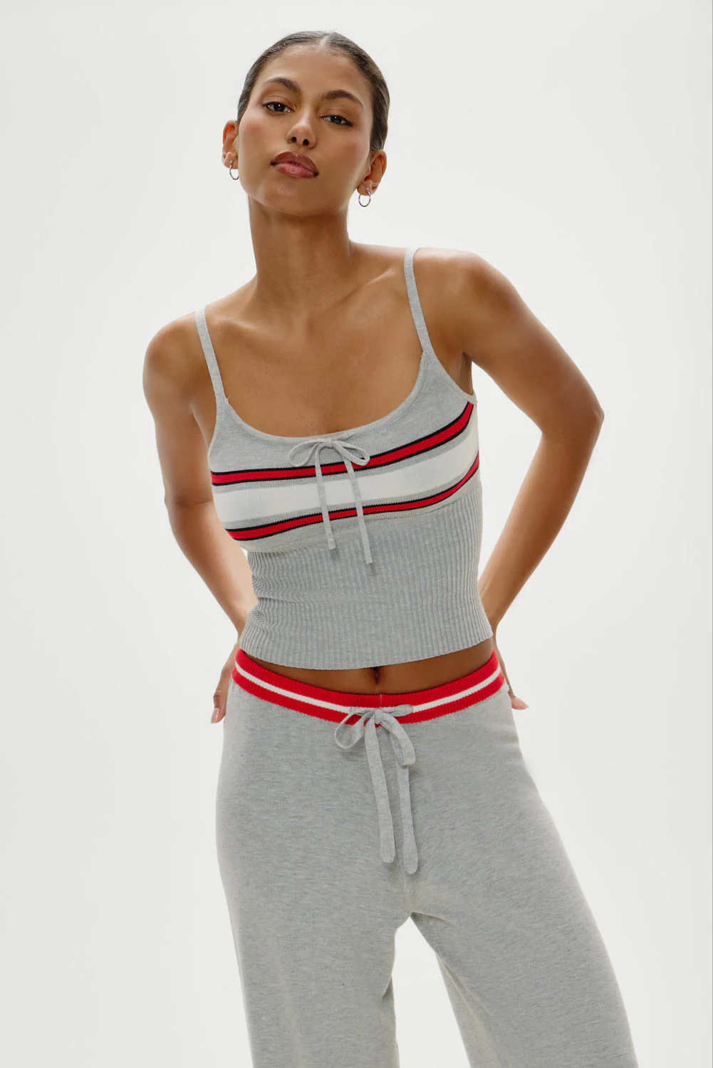 Barrymore Knit Tank Top | Mochi Stripe - Image 5