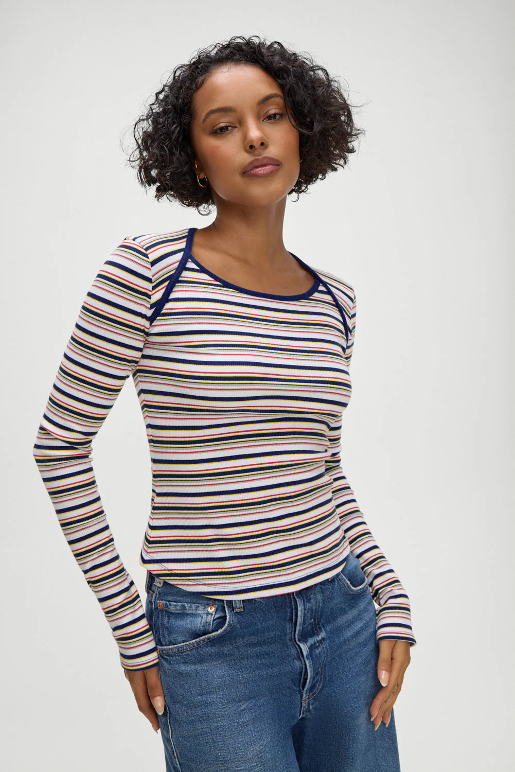 Blair Striped Long  Sleeve Shirt | Love Stripe - Image 5