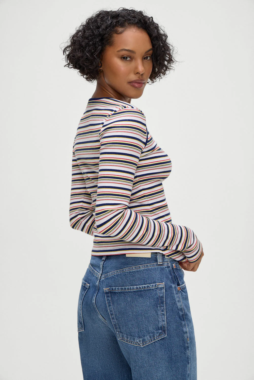 Blair Striped Long  Sleeve Shirt | Love Stripe - Image 6