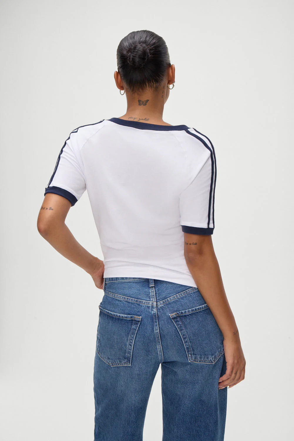 Bodega V Neck Shirt | White - Image 2